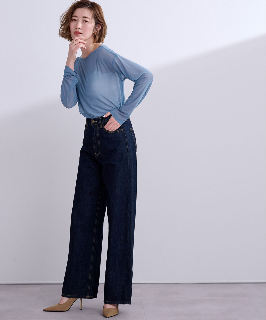 ur's「シアーボートネックプルオーバー」|Tシャツ・カットソー|