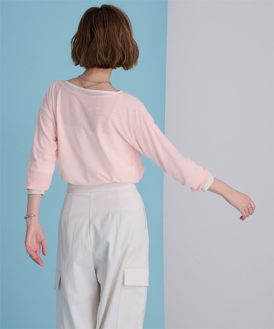 ur's「シアーボートネックプルオーバー」|Tシャツ・カットソー|