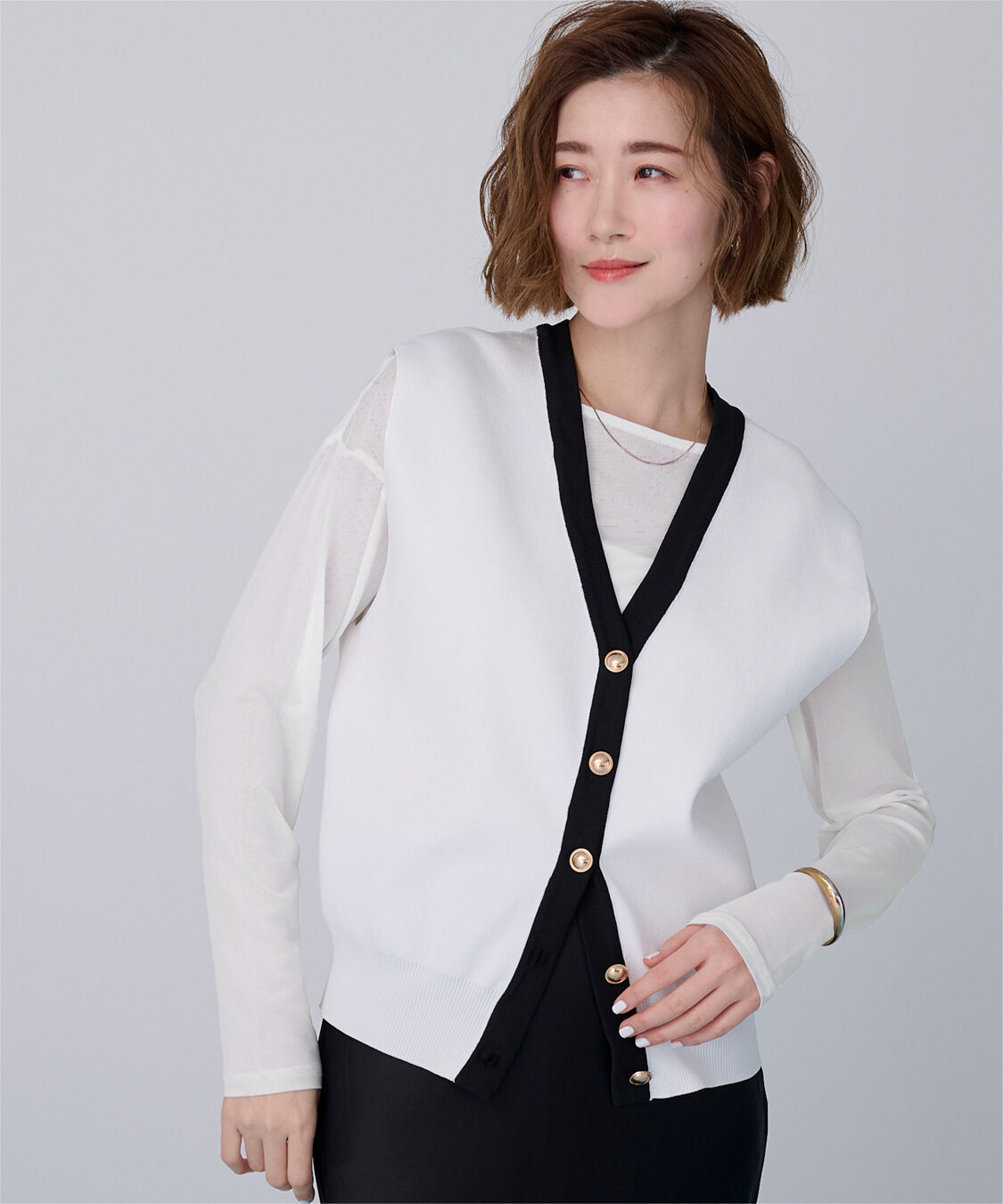 ur's「シアーボートネックプルオーバー」|Tシャツ・カットソー|ホワイト