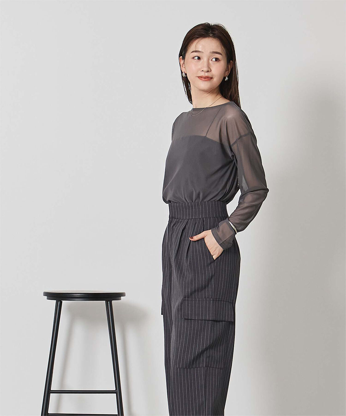 ur's「シアーボートネックプルオーバー」|Tシャツ・カットソー|