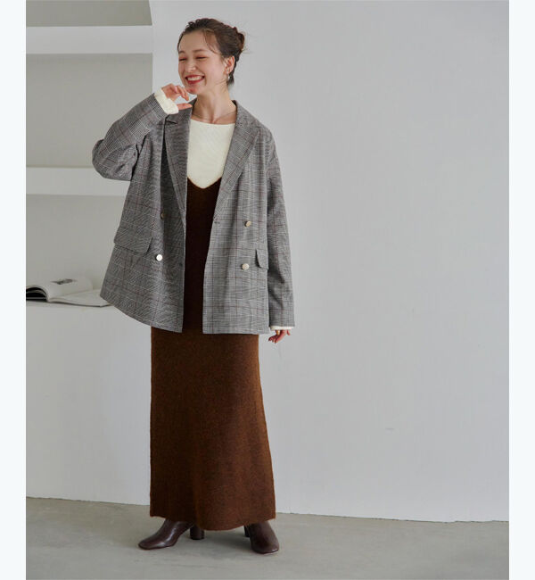 titivate「ボートネックベルスリーブニット」|ニット・セーター|