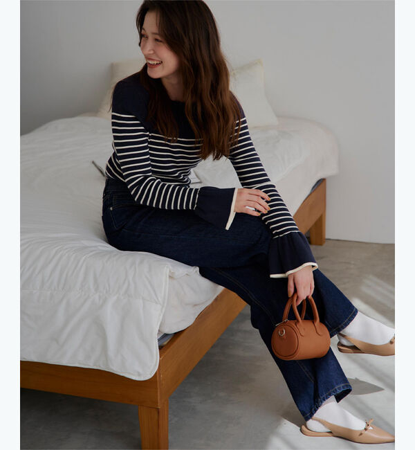 titivate「ボートネックベルスリーブニット」|ニット・セーター|