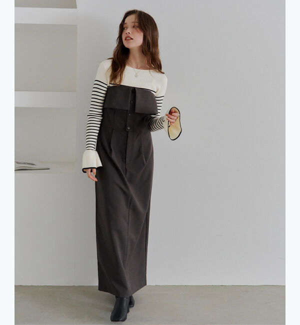 titivate「ボートネックベルスリーブニット」|ニット・セーター|