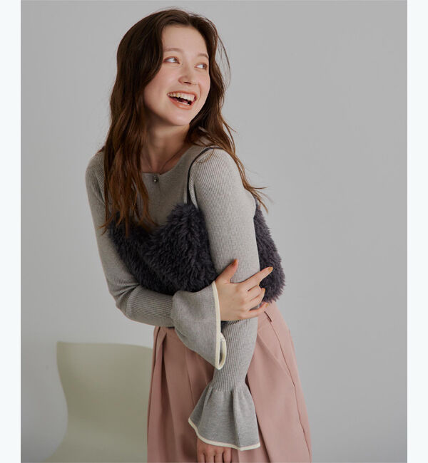 titivate「ボートネックベルスリーブニット」|ニット・セーター|