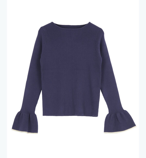 titivate「ボートネックベルスリーブニット」|ニット・セーター|