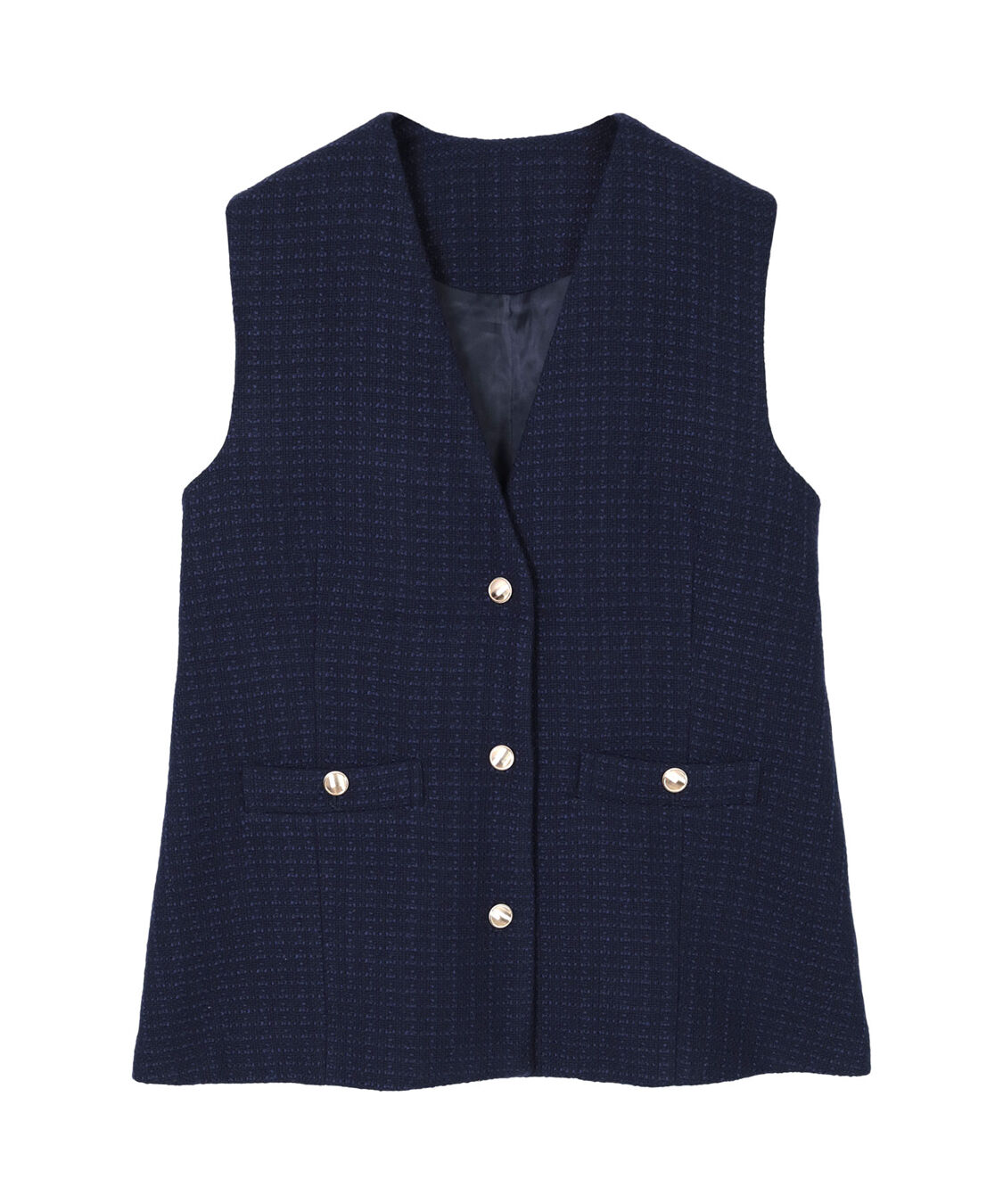 ur's「ツイードジレベスト」|ベスト・ジレ|ネイビー