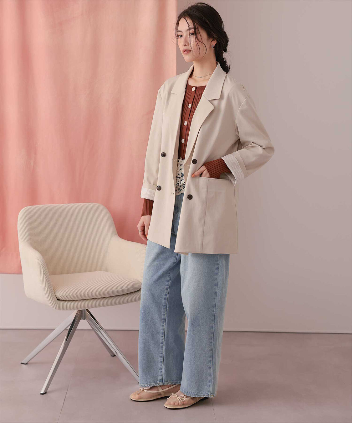 titivate「ストレートシルエットデニムパンツ」|デニム|