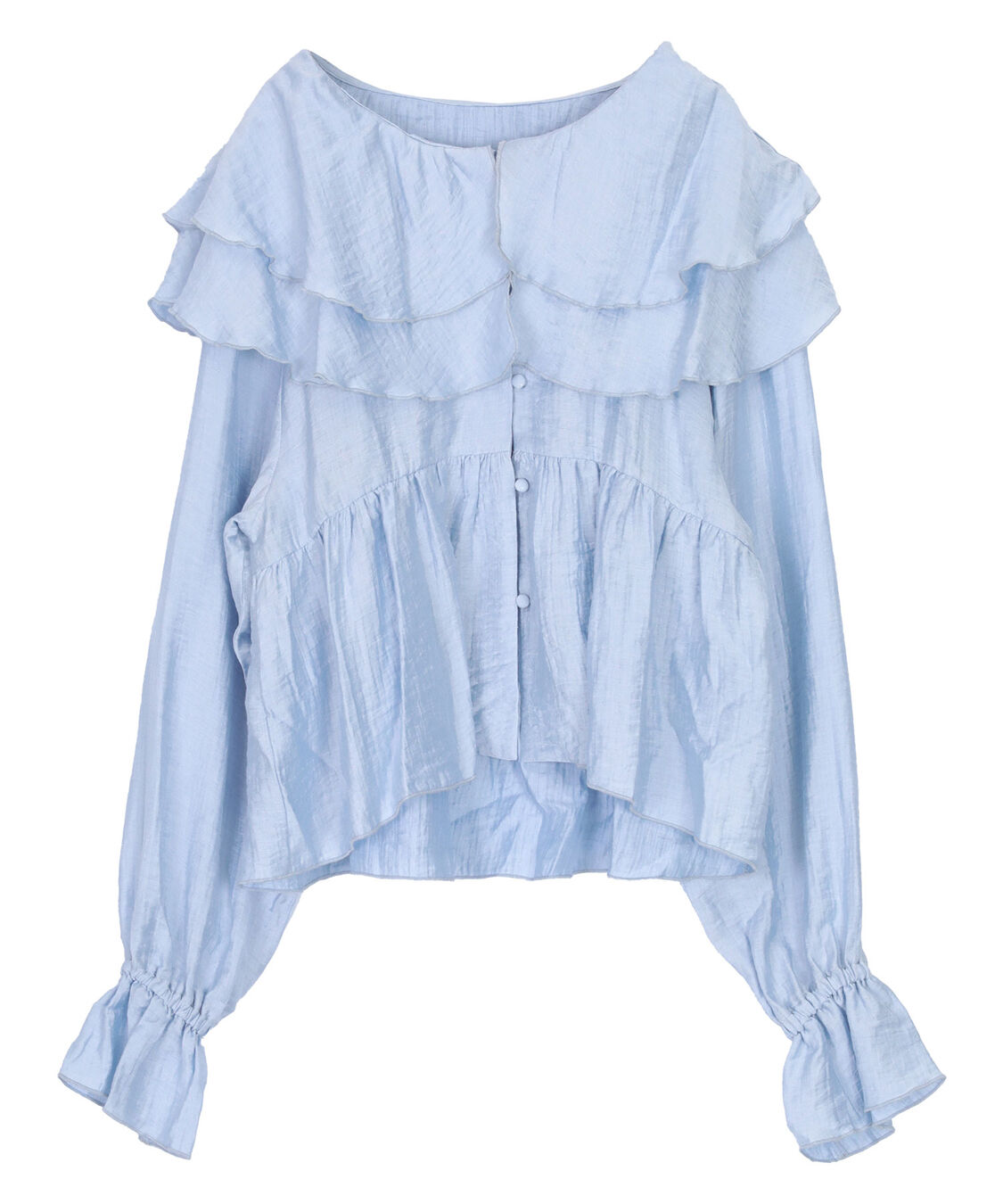 titivate「ペプラムギャザーラッフルフリルブラウス」|シャツ・ブラウス|