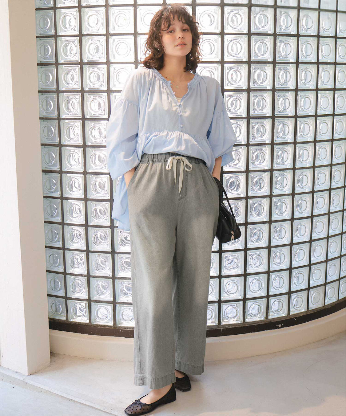 titivate「イージーワイドデニムパンツ」|デニム|