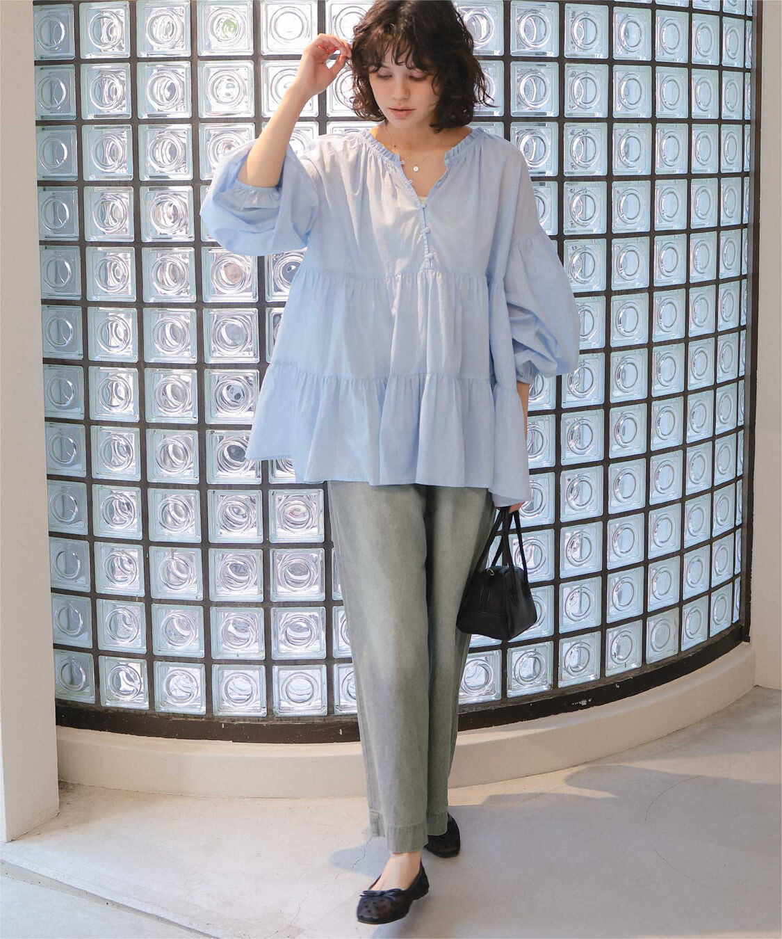 titivate「イージーワイドデニムパンツ」|デニム|