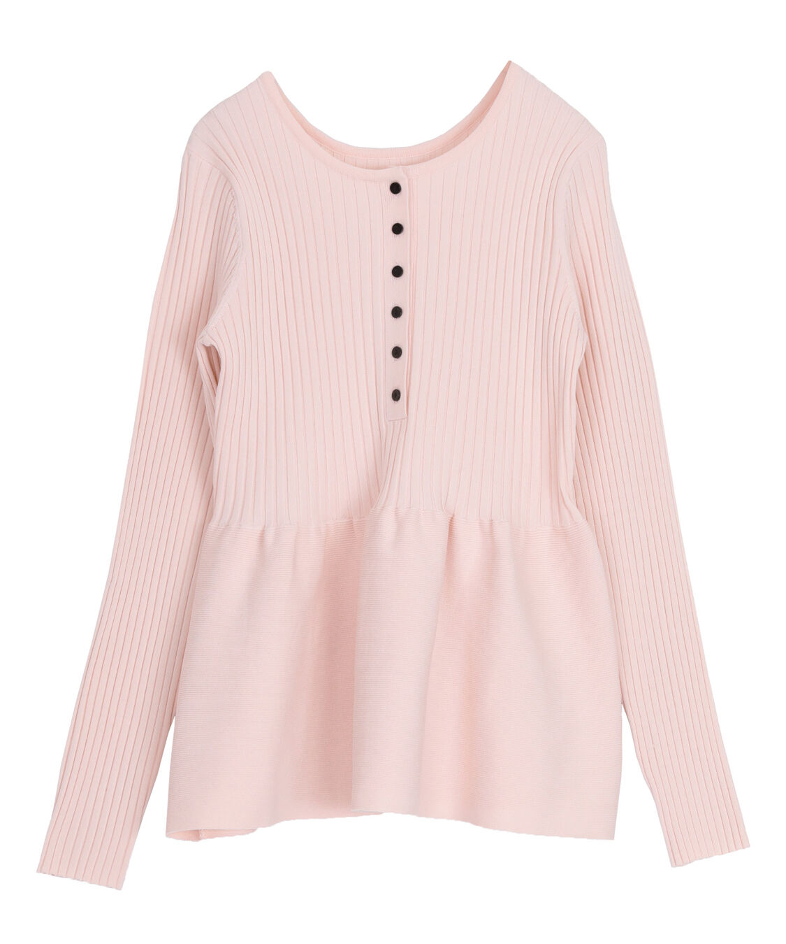 titivate「前後2wayヘンリーネックペプラムニットトップス」|ニット・セーター|