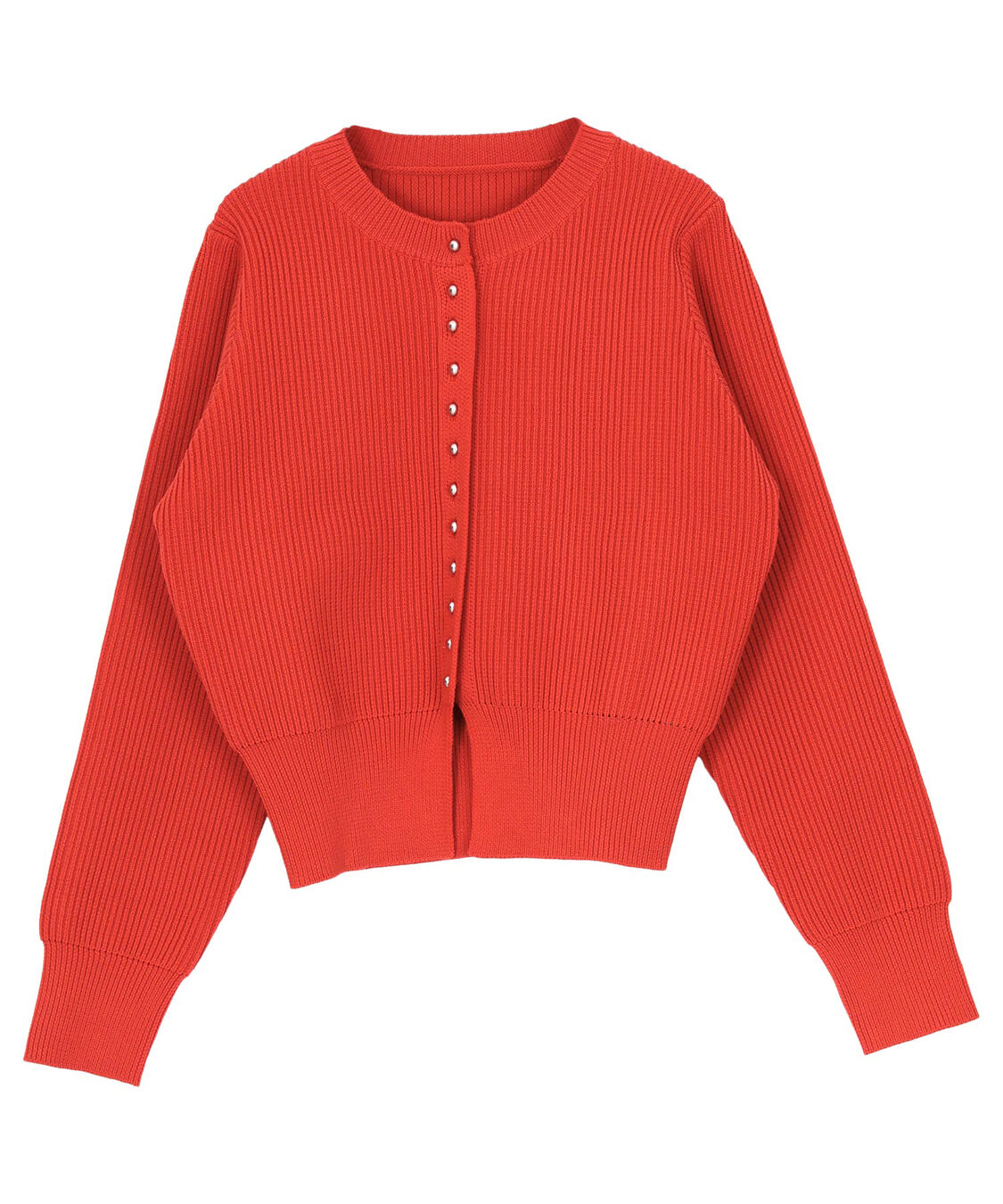 titivate「ミニシルバー釦デザインニットカーディガン」|ニット・セーター|