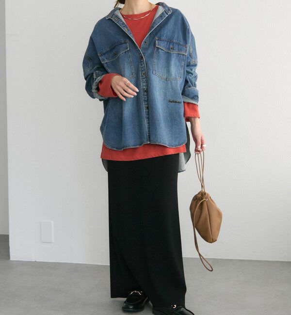  「【累計1万枚突破！/名品】ヴィンテージライクデニムバンドカラーシャツ」|シャツ・ブラウス|