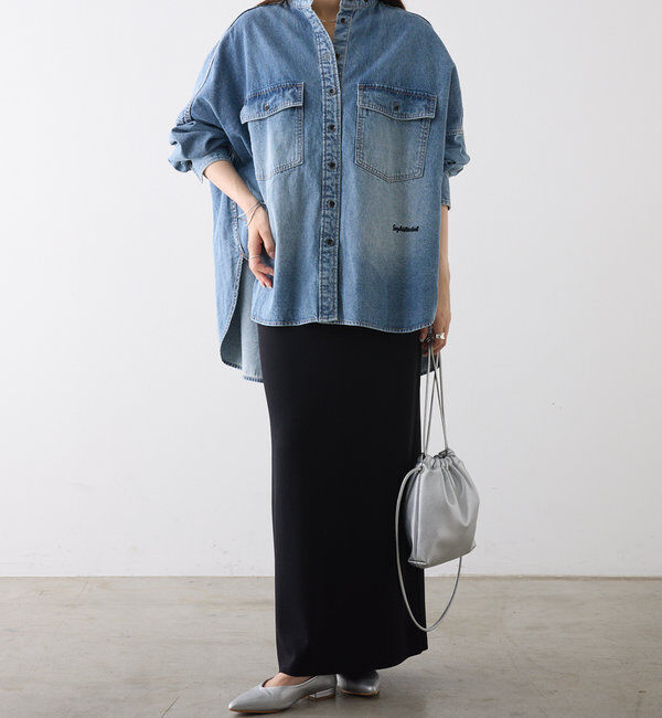  「【累計1万枚突破！/名品】ヴィンテージライクデニムバンドカラーシャツ」|シャツ・ブラウス|