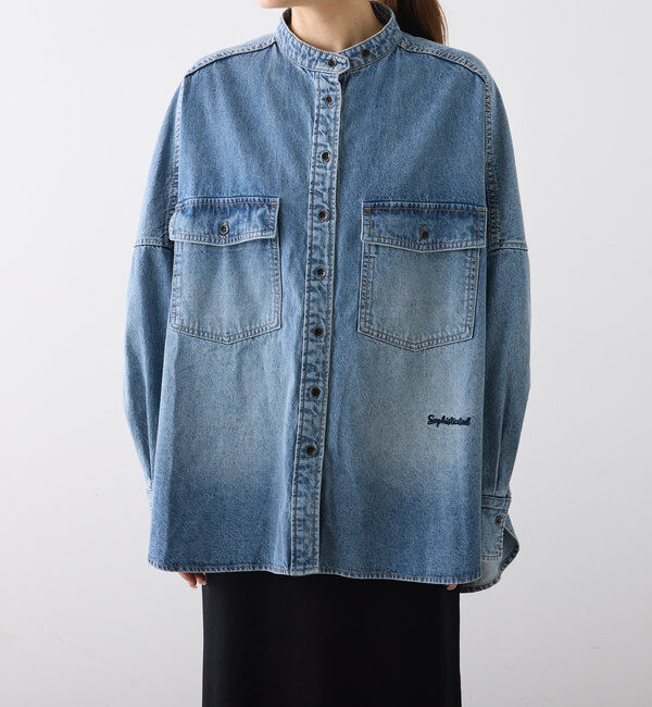  「【累計1万枚突破！/名品】ヴィンテージライクデニムバンドカラーシャツ」|シャツ・ブラウス|