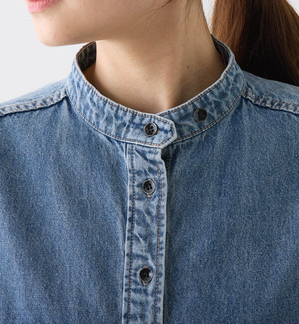  「【累計1万枚突破！/名品】ヴィンテージライクデニムバンドカラーシャツ」|シャツ・ブラウス|