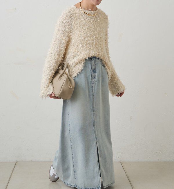  「リヨセル混デニムスカート」|スカート|