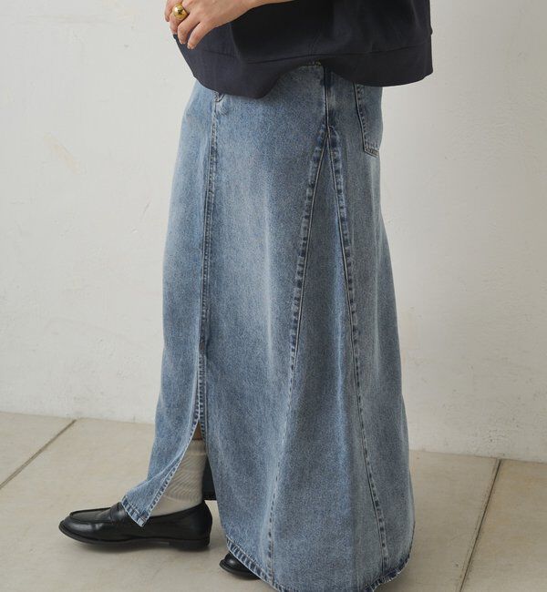  「リヨセル混デニムスカート」|スカート|