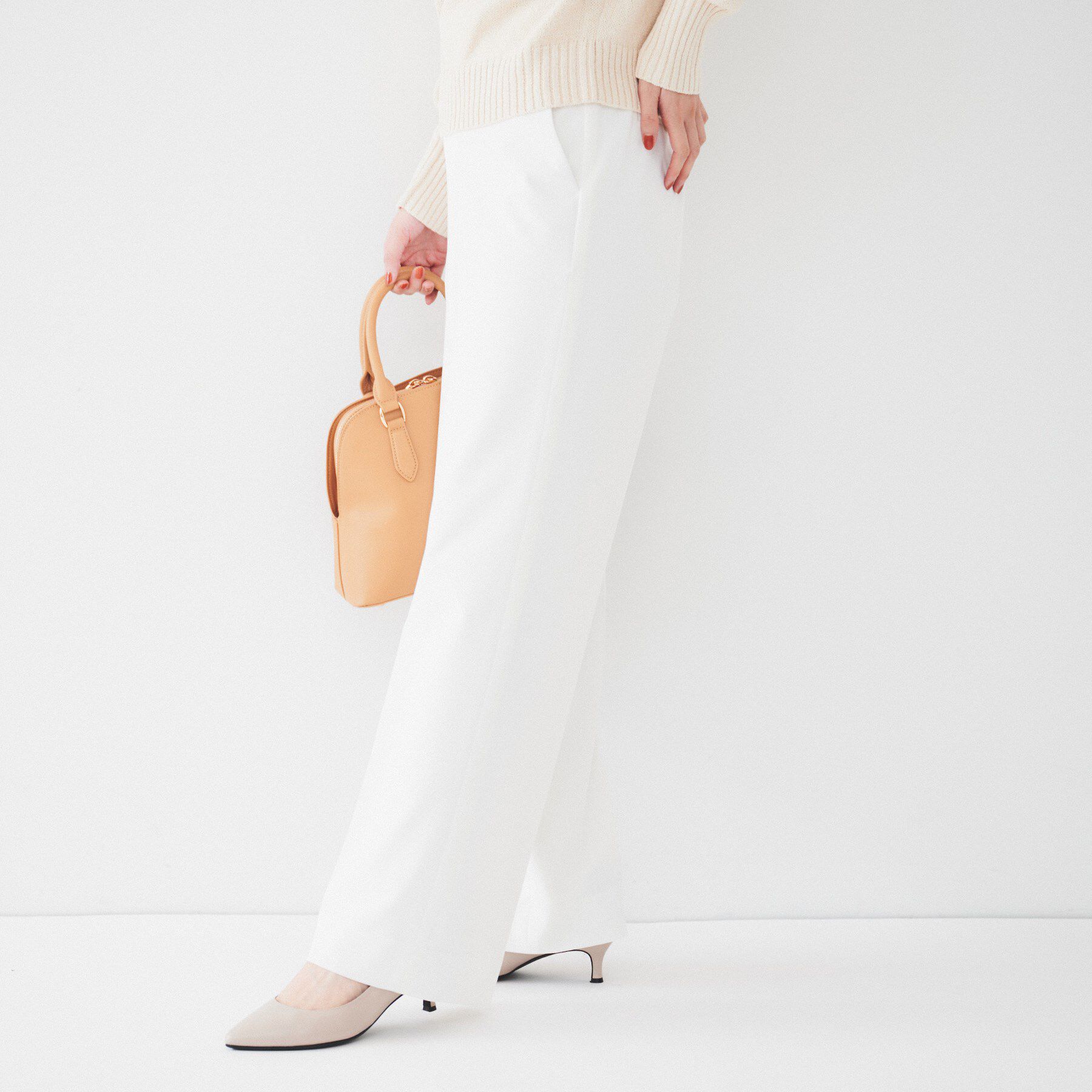 UNTITLED「【後ろウエストゴム/きれいめ】ストレッチ ワイドパンツ」|その他|