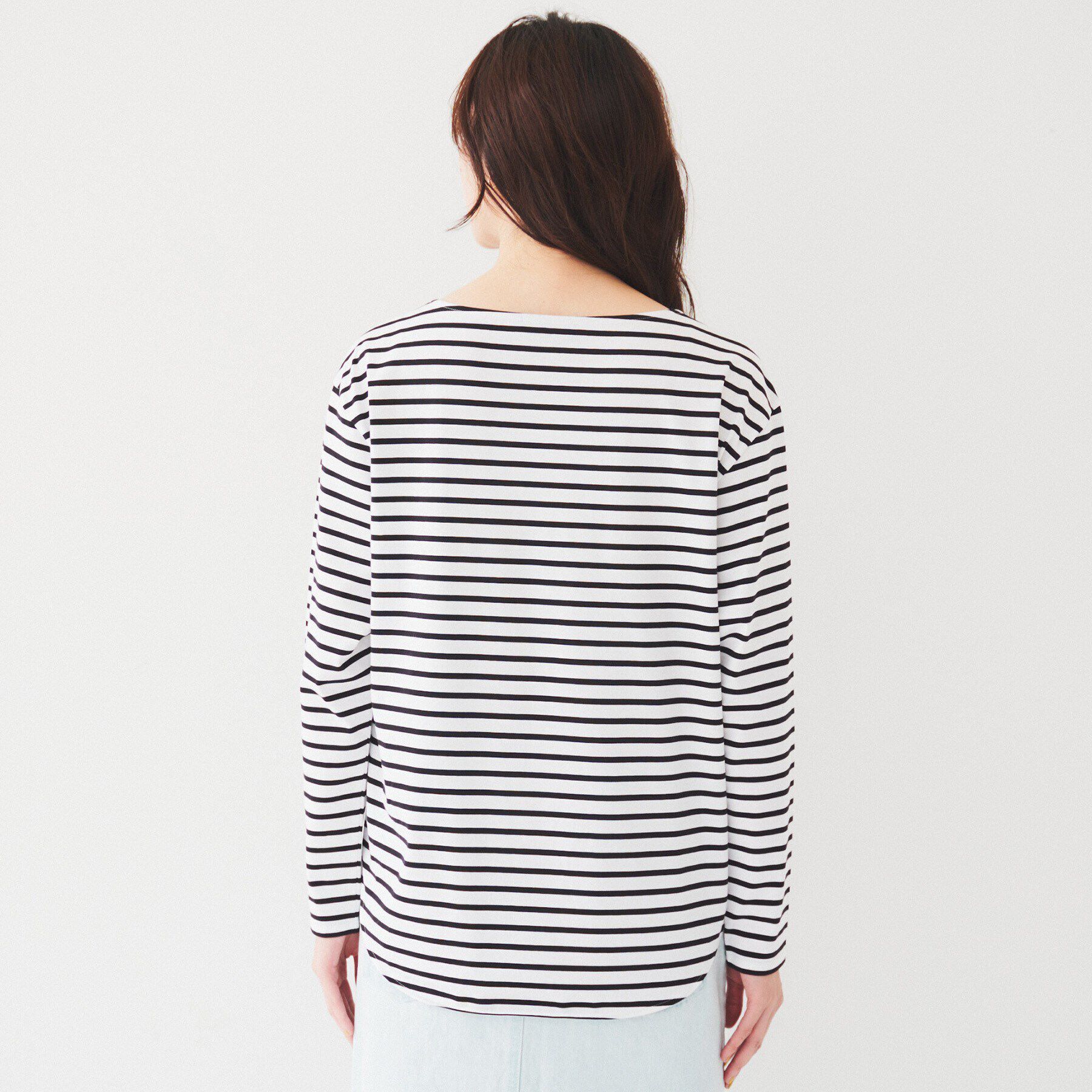 UNTITLED「【着回し/首元スッキリ】ボートネック天竺プルオーバー」|Tシャツ・カットソー|