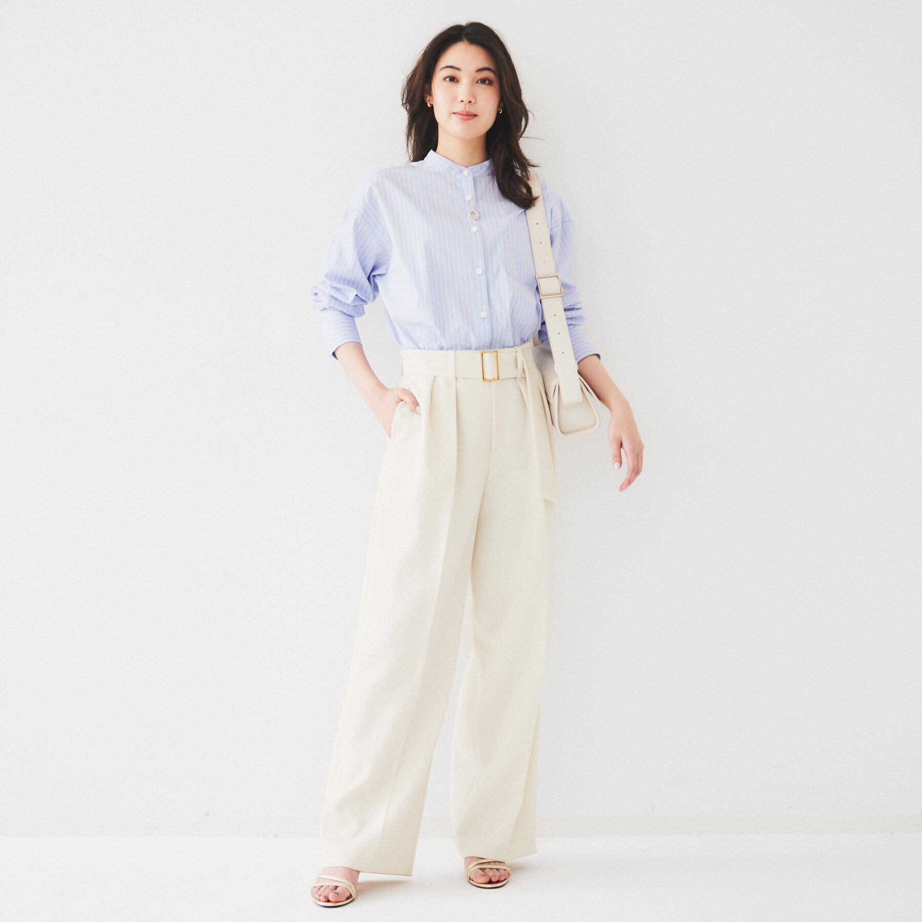 UNTITLED「ベルト付き2タックパンツ」|その他|