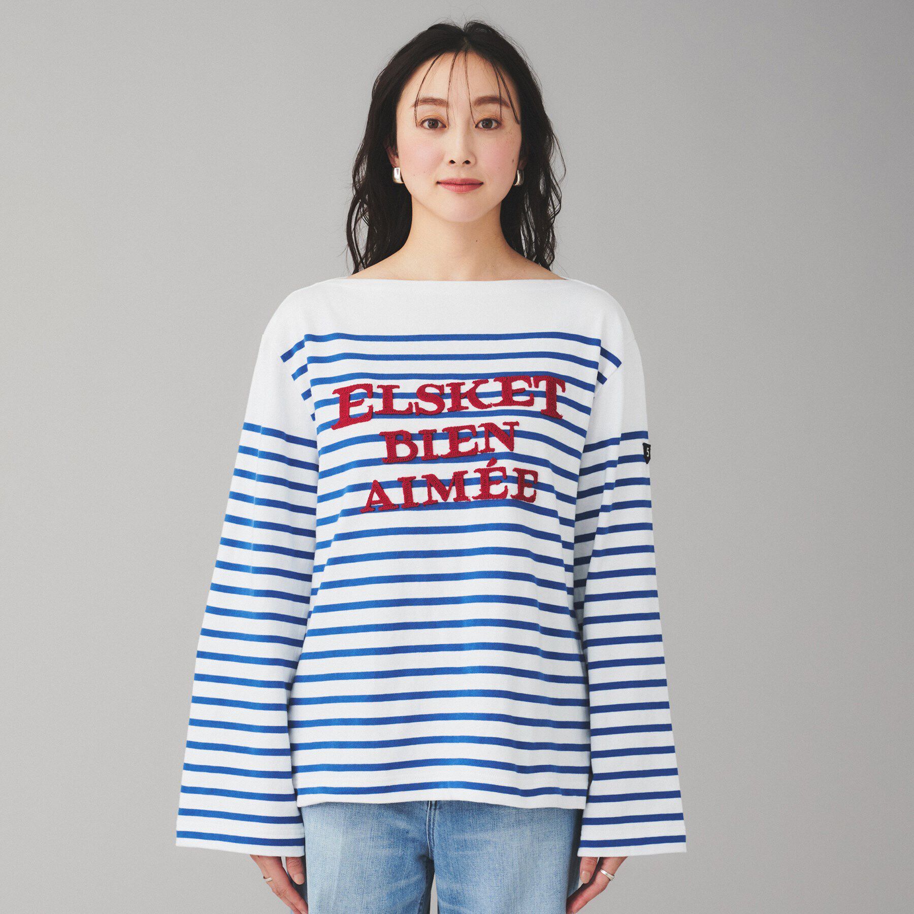 UNTITLED「【BLANC basque】バスクボーダー&times;刺繍プルオーバー」|Tシャツ・カットソー|