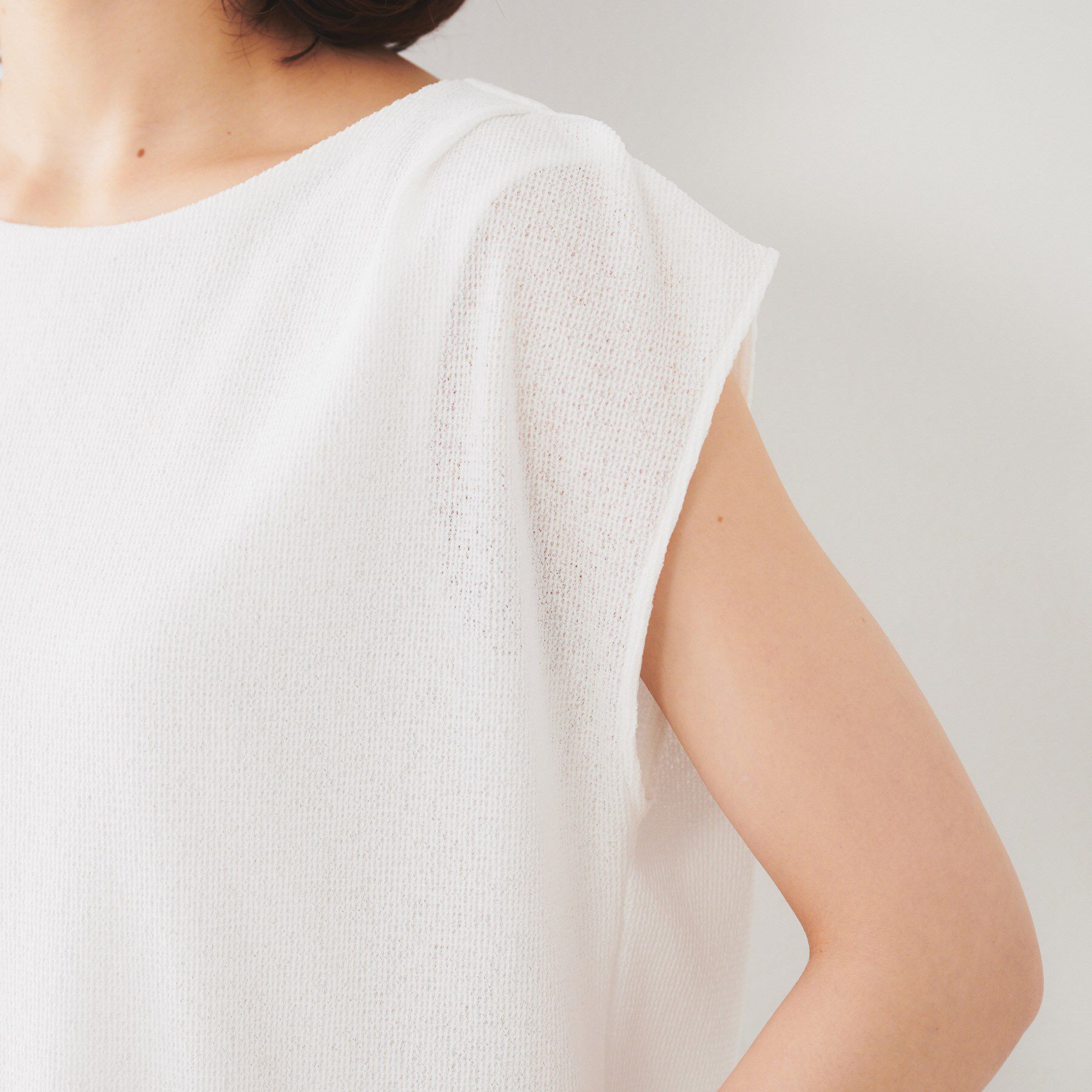 UNTITLED「【ジャージ素材】インナードッキングシアーカットソー」|Tシャツ・カットソー|