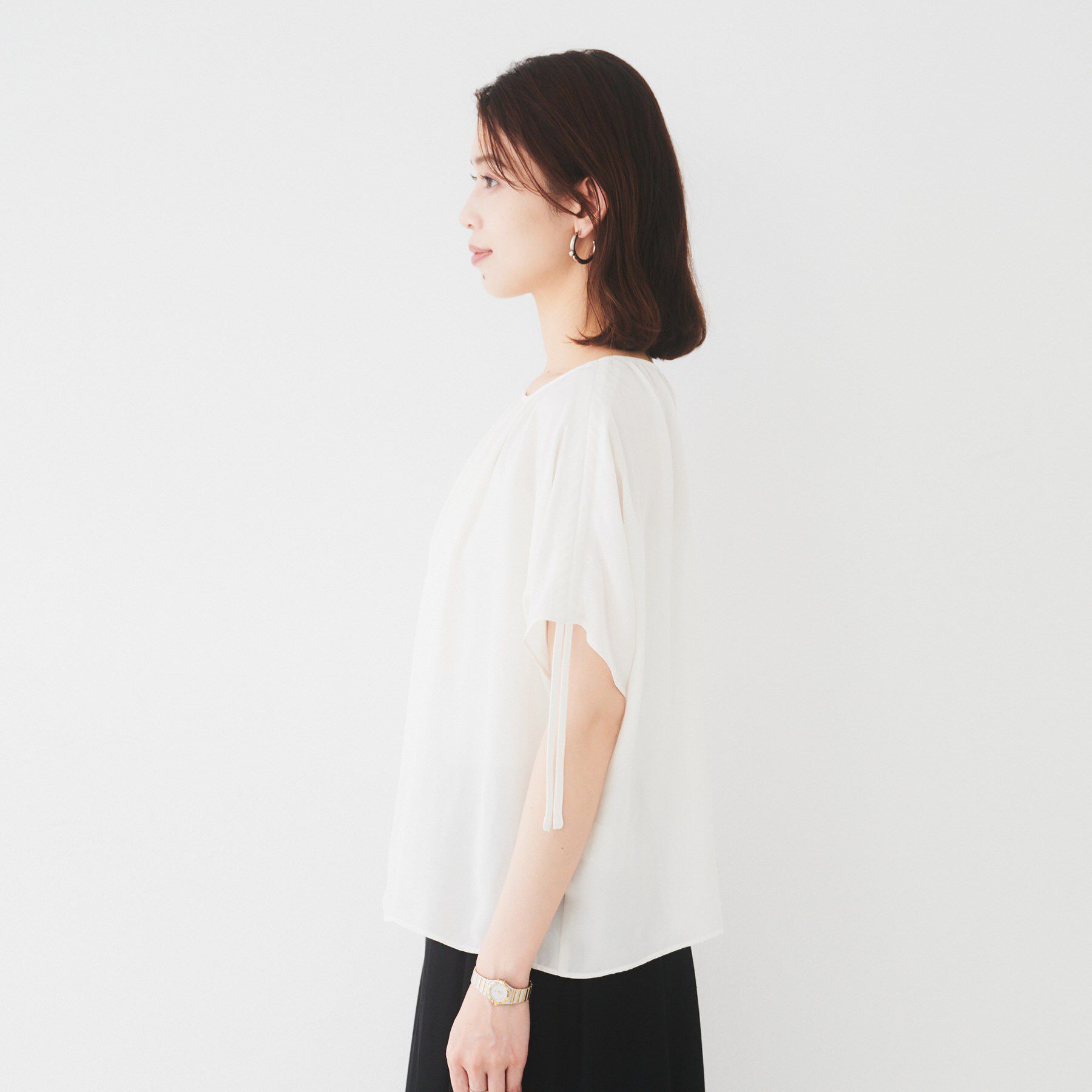 UNTITLED「【シアー/2WAY】肩ドロストドルマンブラウス」|シャツ・ブラウス|