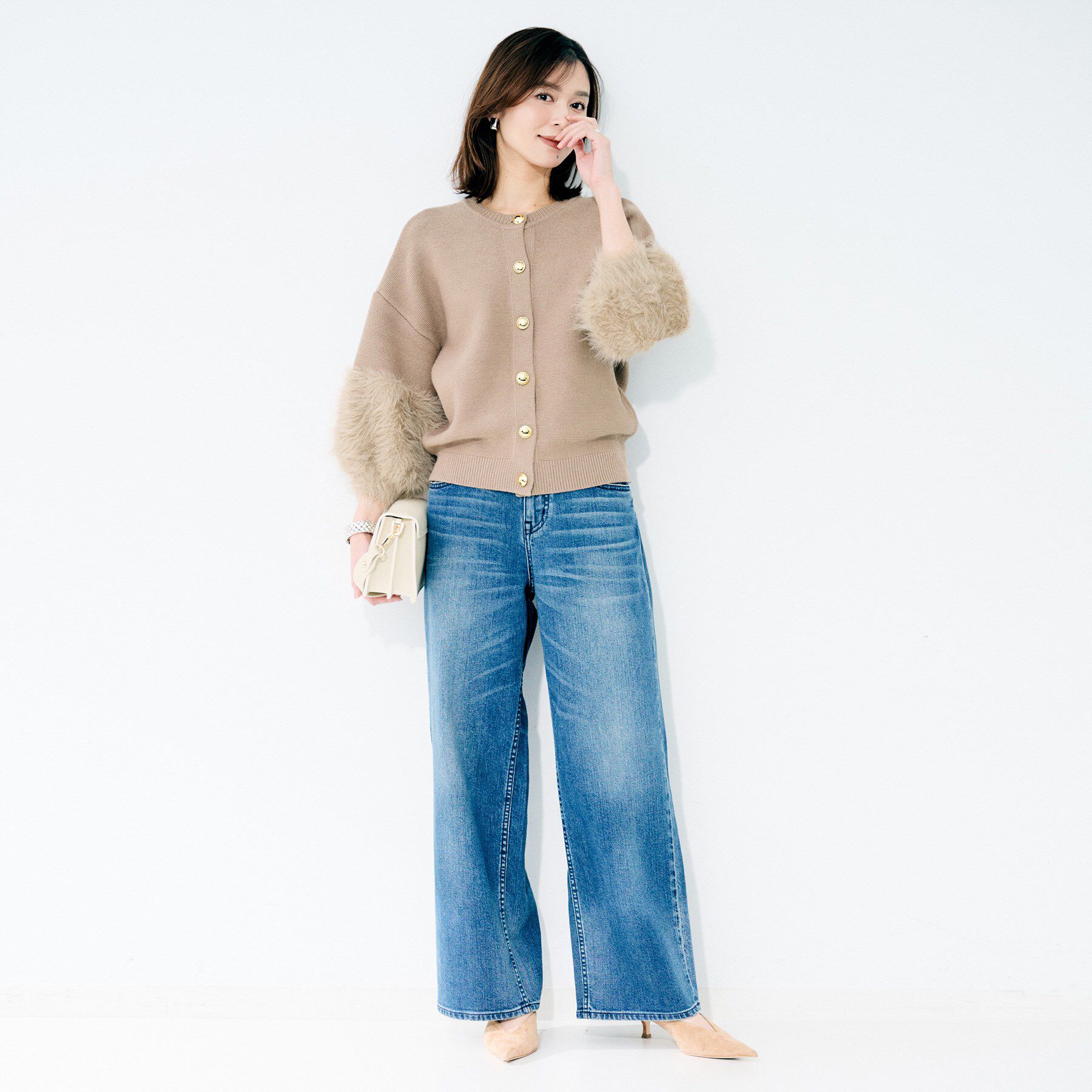 UNTITLED「【TORRAZZO DONNA】ファースリーブ2wayプルオーバー」|Tシャツ・カットソー|