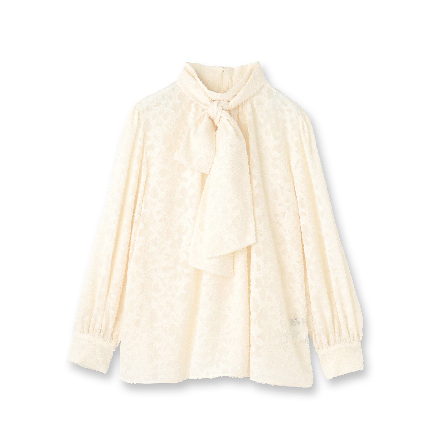 UNTITLED「【セレモニー/洗える/シアー】カットジャカード ボウタイブラウス」|シャツ・ブラウス|