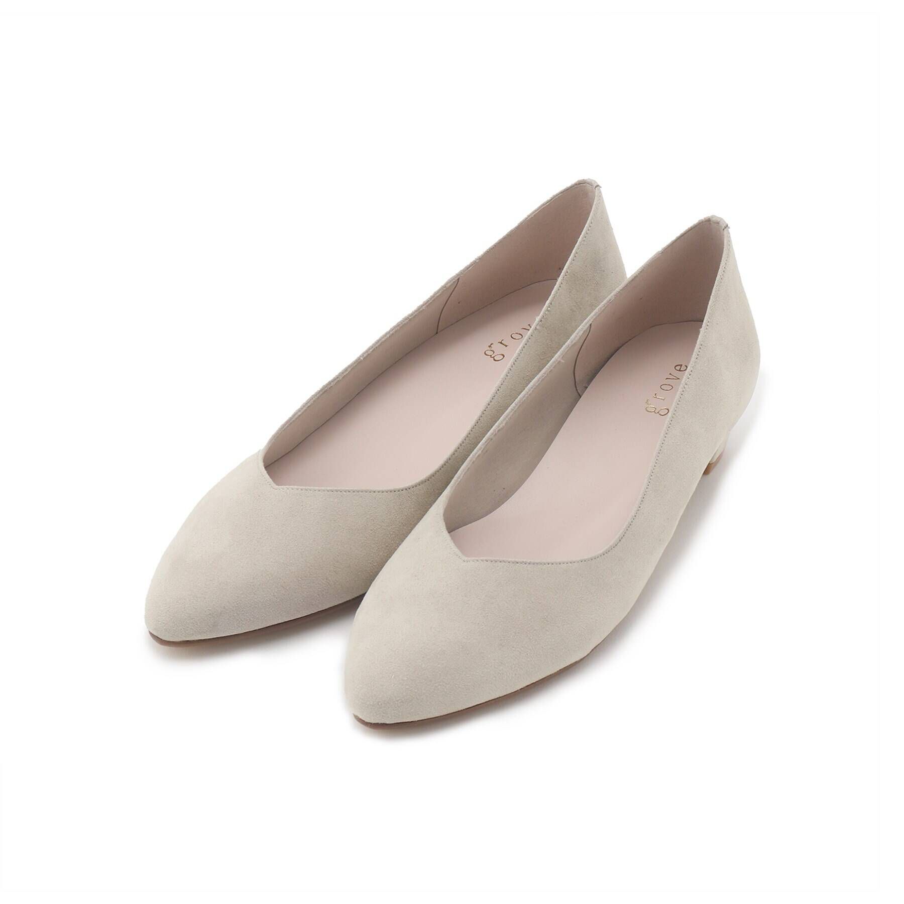 grove「【はっ水加工】やわここちローヒールパンプス(3.0cm)」|パンプス|ｸﾞﾚｰ(012)