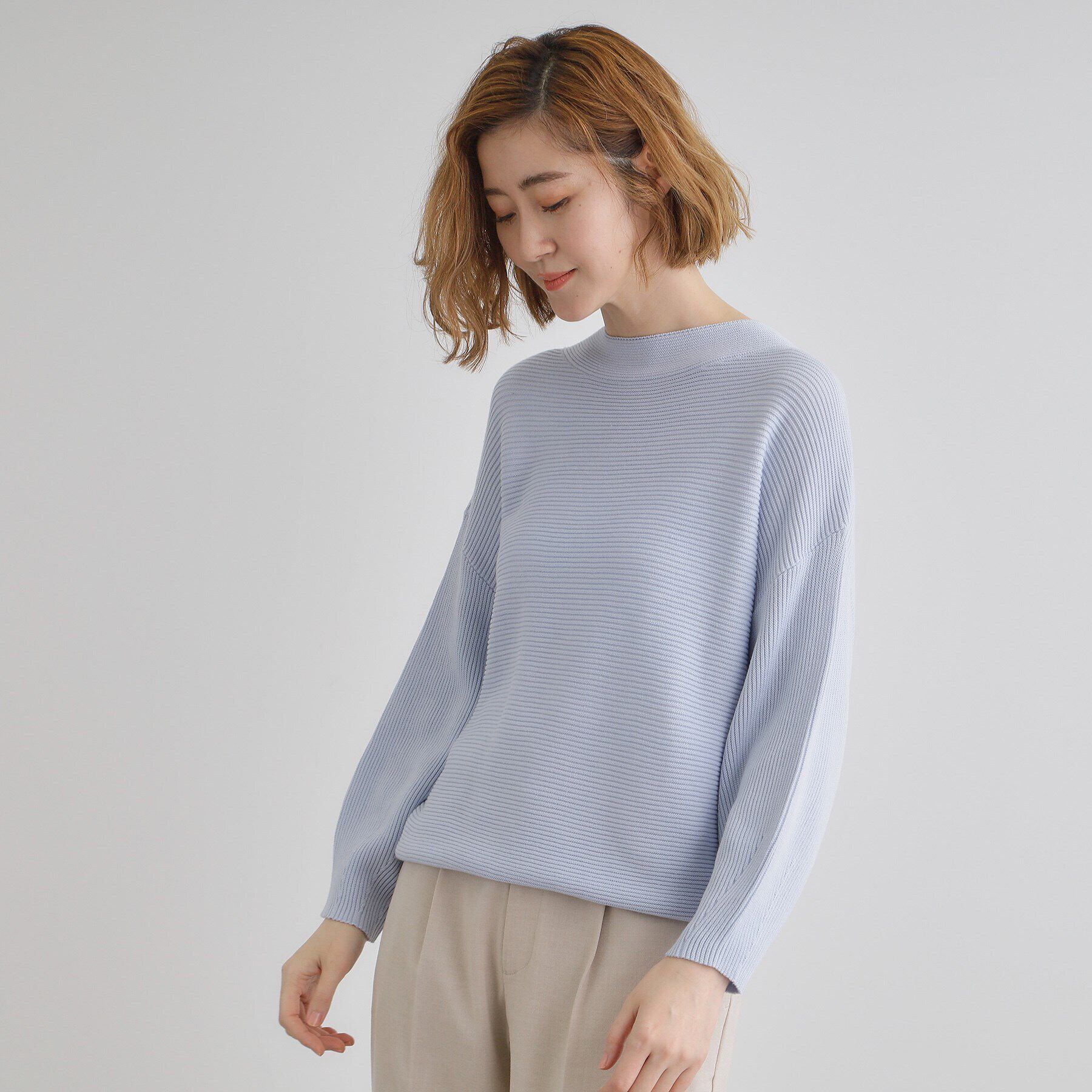 grove「コットンブレンドガーターニット」|ニット・セーター|