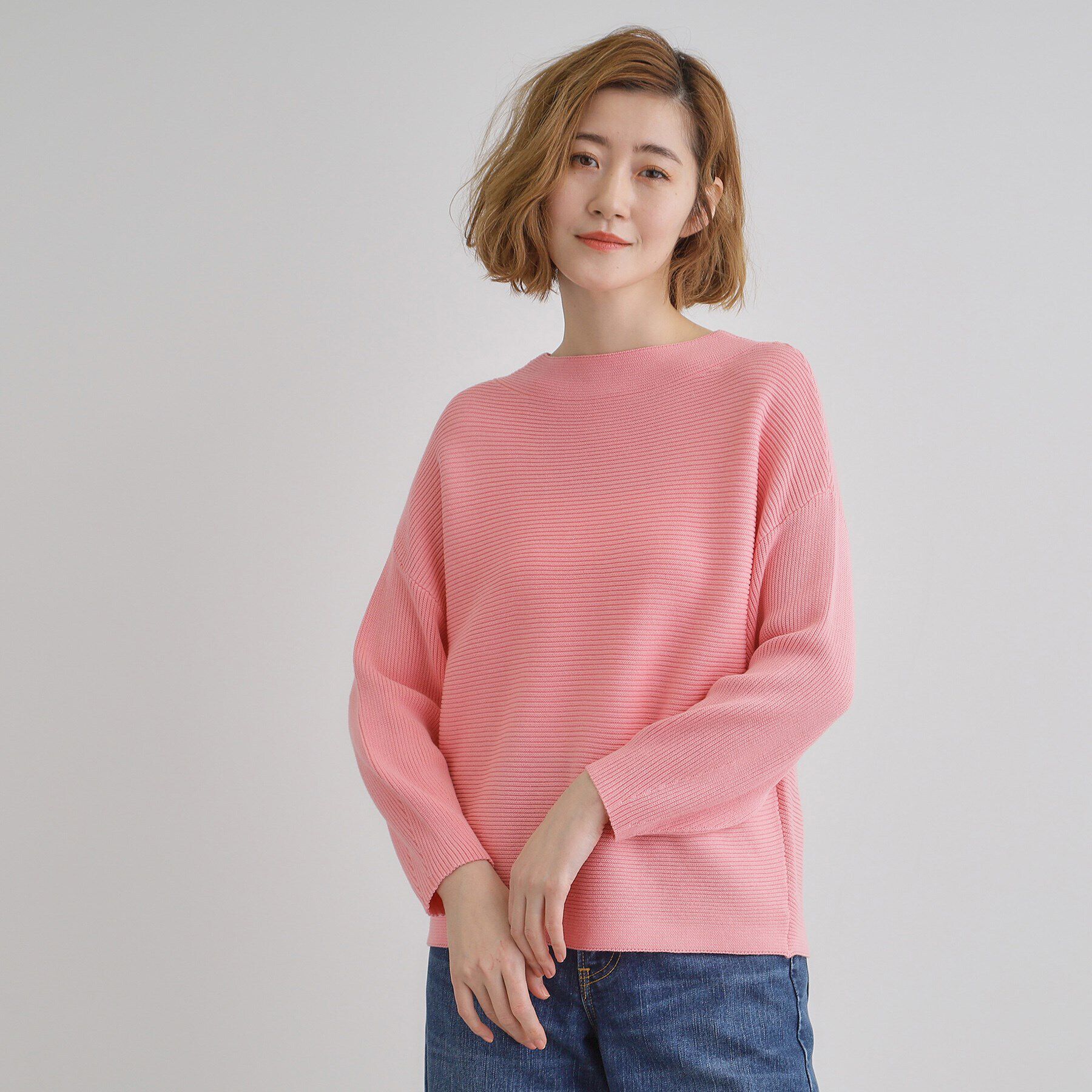 grove「コットンブレンドガーターニット」|ニット・セーター|