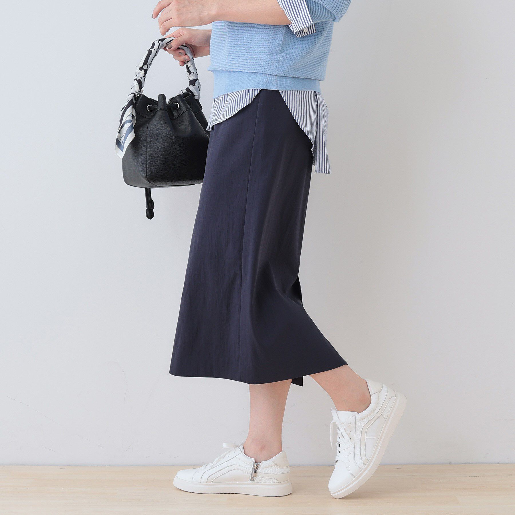 INDIVI「【洗える／SETUP可能／UVケア】ストレートラインスカート」|スカート|