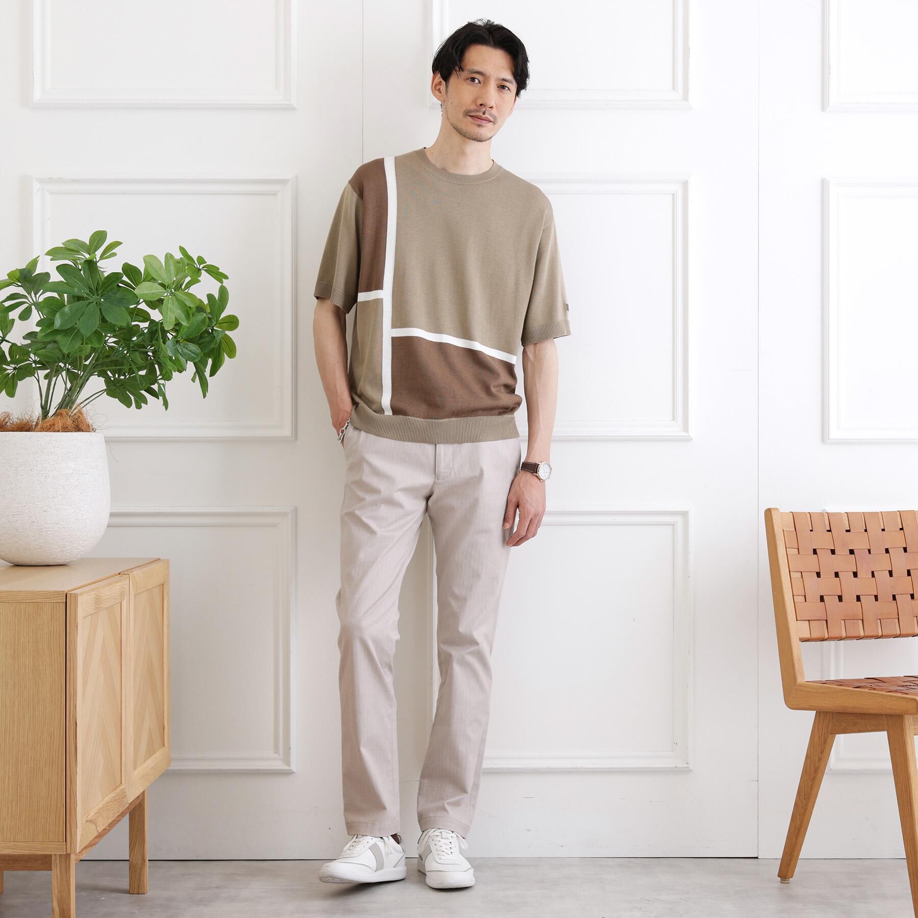 TAKEO KIKUCHI「【全7サイズ&times;8色展開！】トップマルチヘリンボン パンツ」|その他|