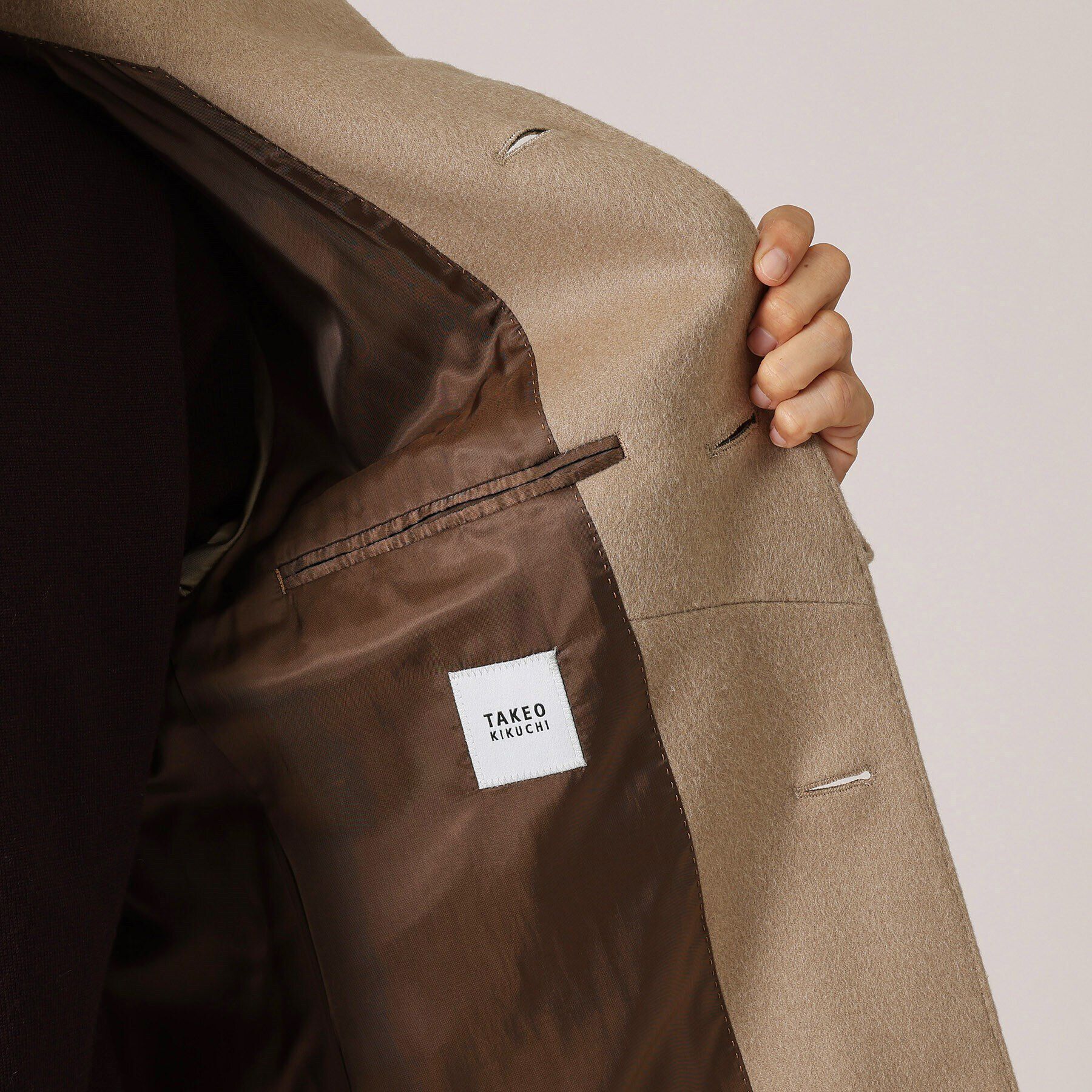 TAKEO KIKUCHI「【ウールカシミヤブレンド】ビーバー調 スタンドカラー コート」|その他|