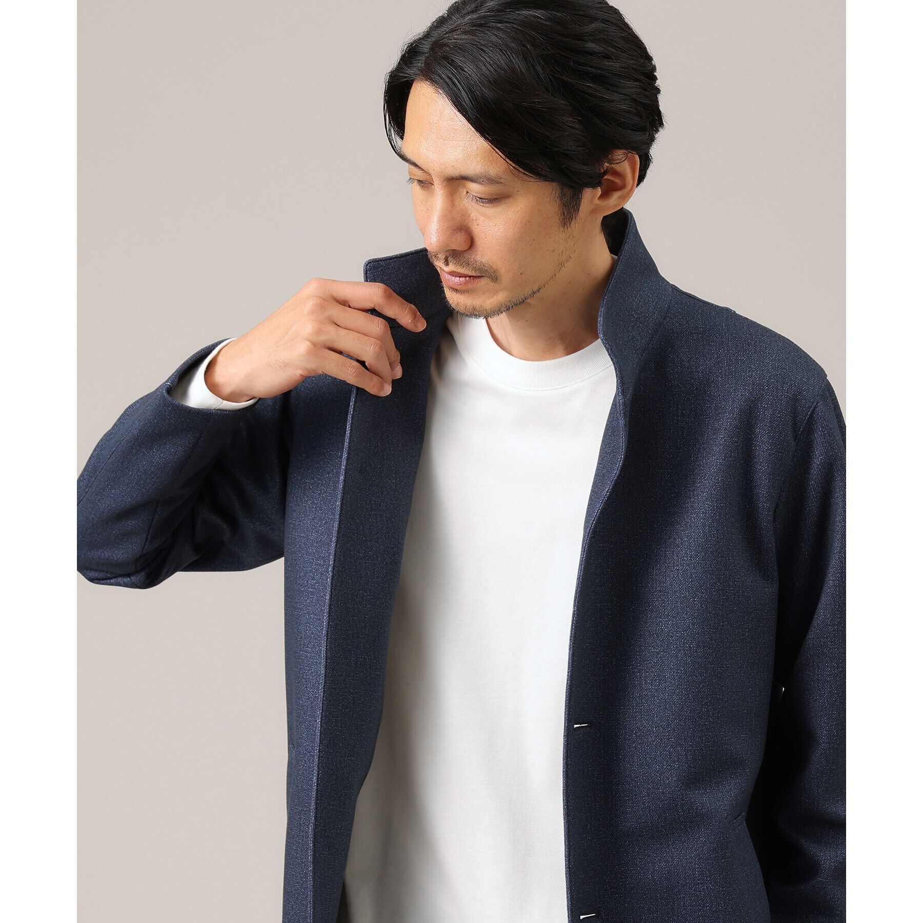 TAKEO KIKUCHI「【DOWN FABRIC】ダウンファブリック スタンドカラーブルゾン」|ブルゾン・スタジャン|