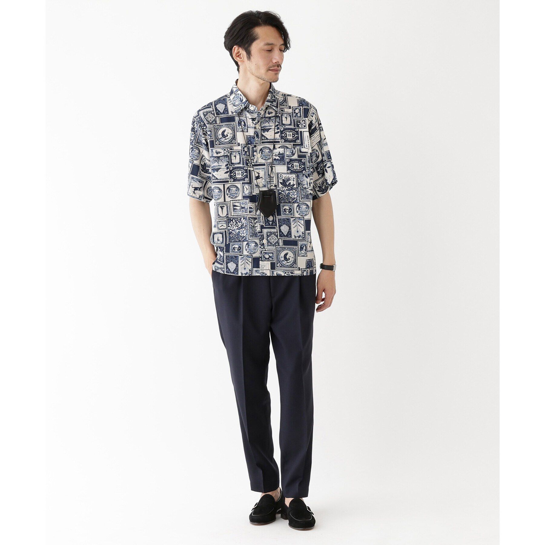 TAKEO KIKUCHI「【THE FLAGSHIP】ディアスキン ネック巾着ポーチ」|ポーチ|