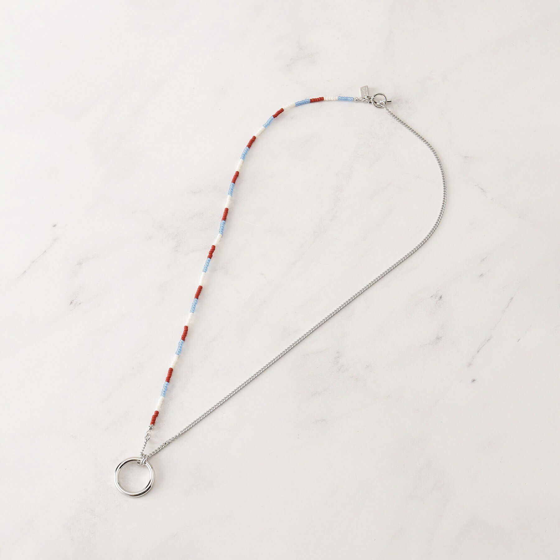 TAKEO KIKUCHI「ビーズコンビ リングネックレス」|ネックレス|