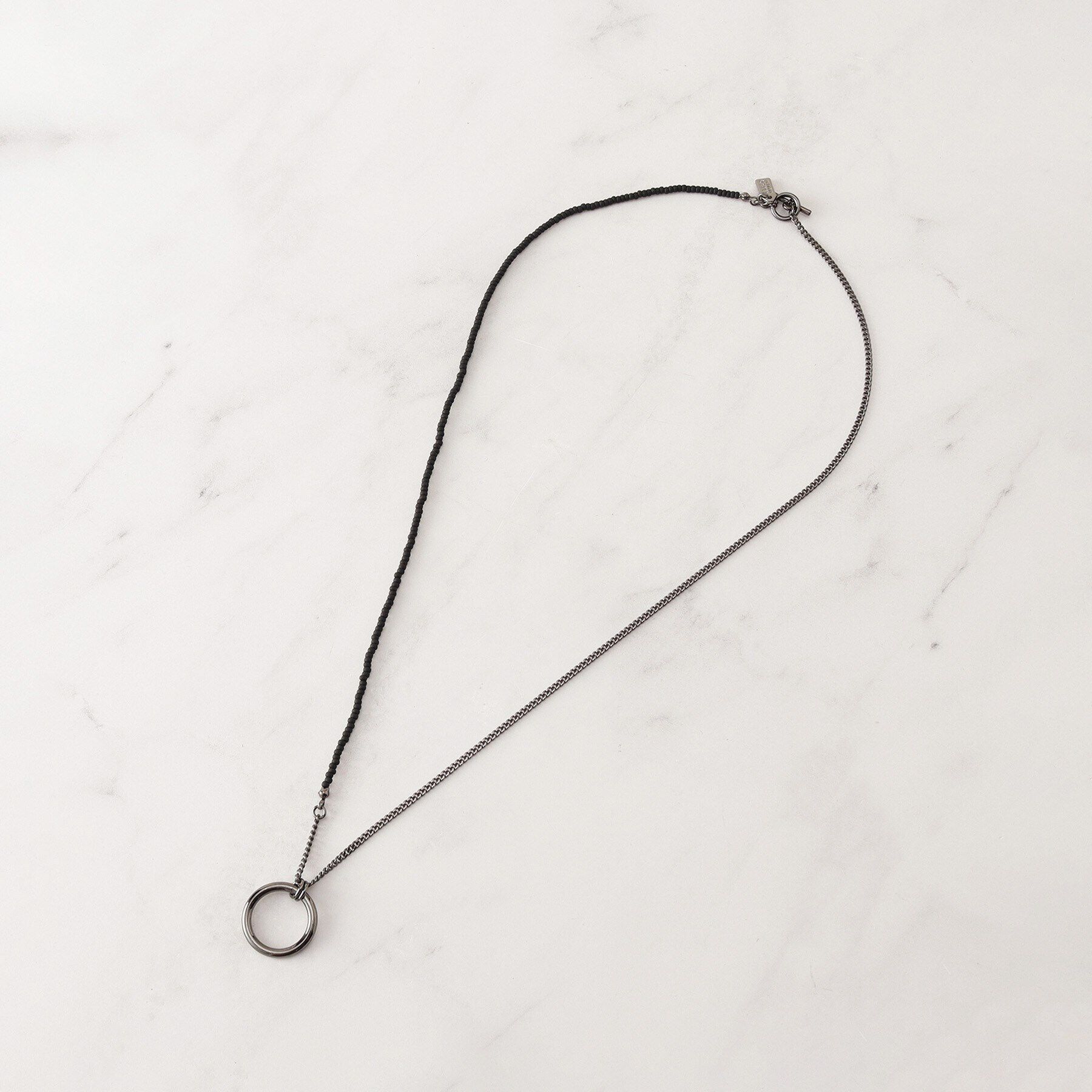 TAKEO KIKUCHI「ビーズコンビ リングネックレス」|ネックレス|