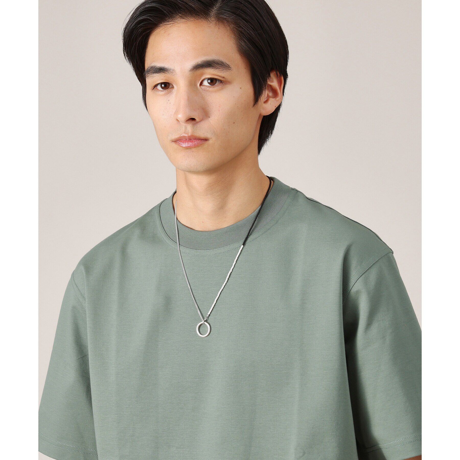 TAKEO KIKUCHI「ビーズコンビ リングネックレス」|ネックレス|