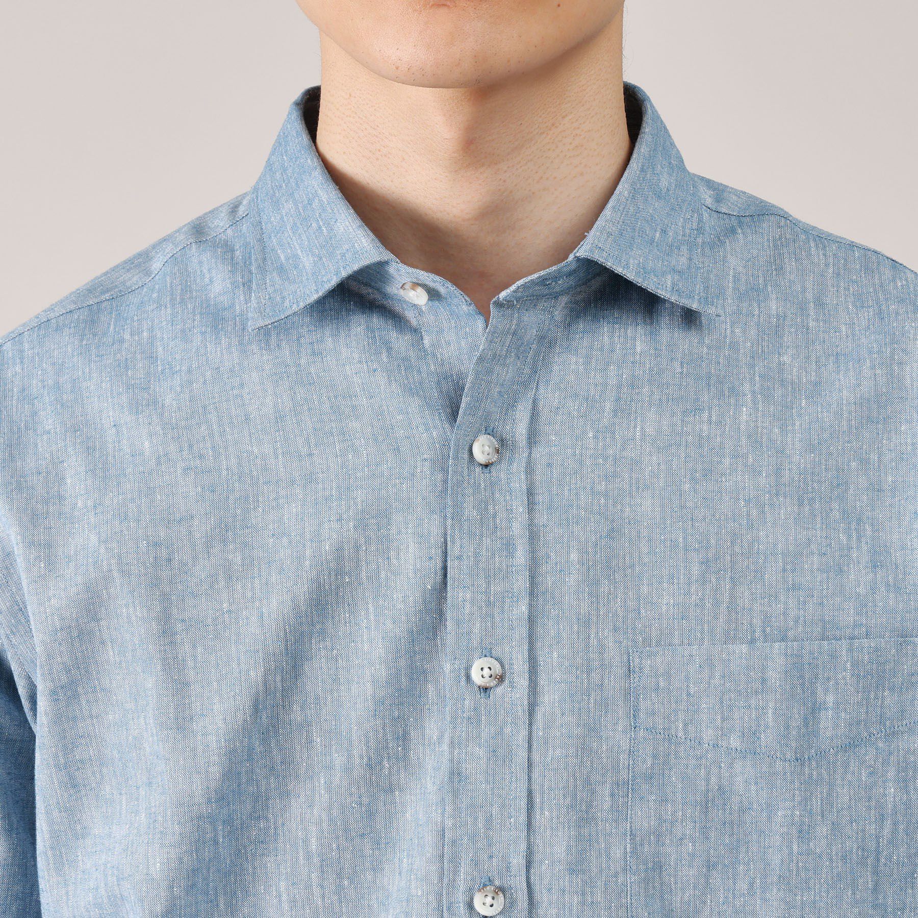 TAKEO KIKUCHI「ハイブリッド リネン 7分袖 シャツ」|シャツ・ブラウス|