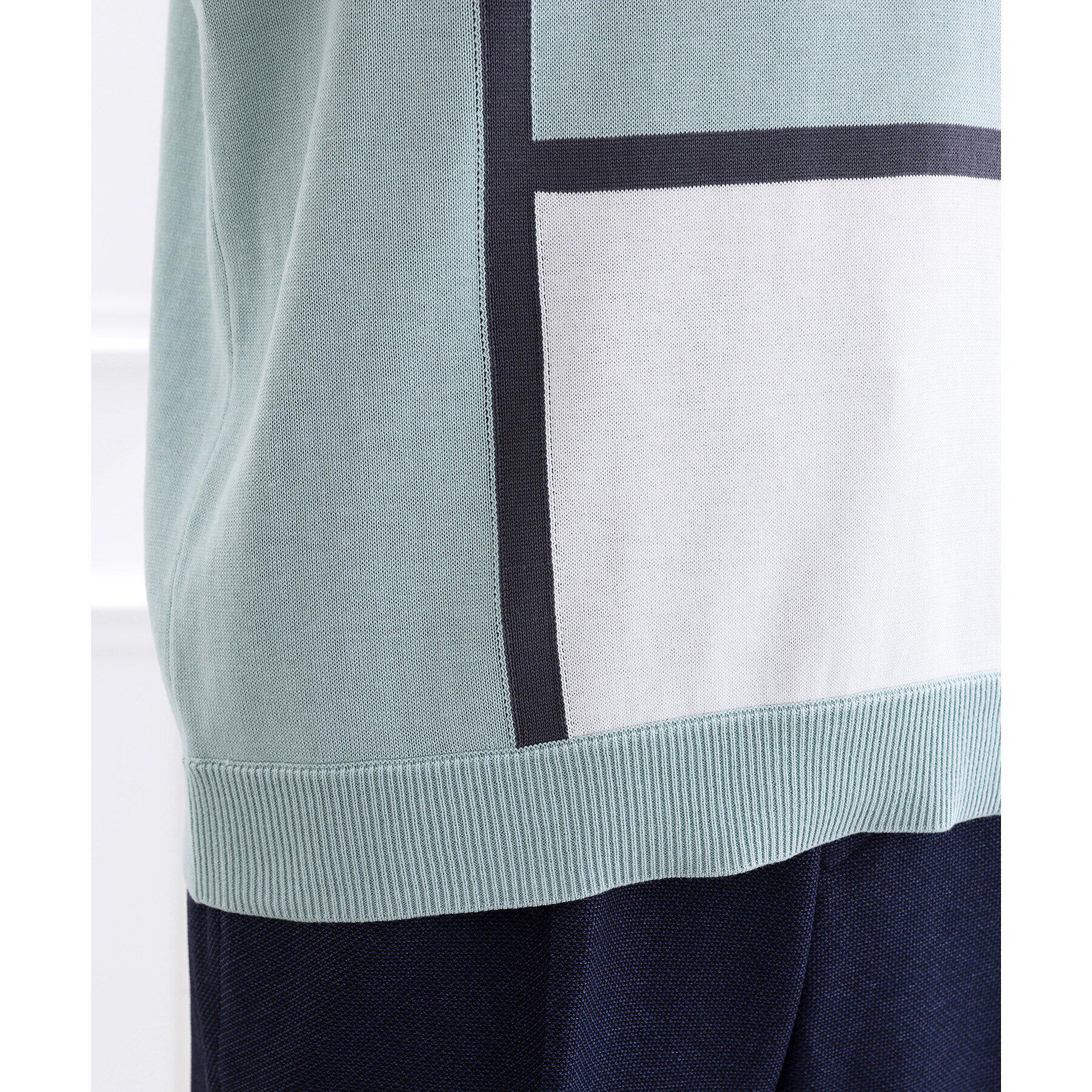 TAKEO KIKUCHI「カラーブロッキング プルオーバー ニット」|ニット・セーター|