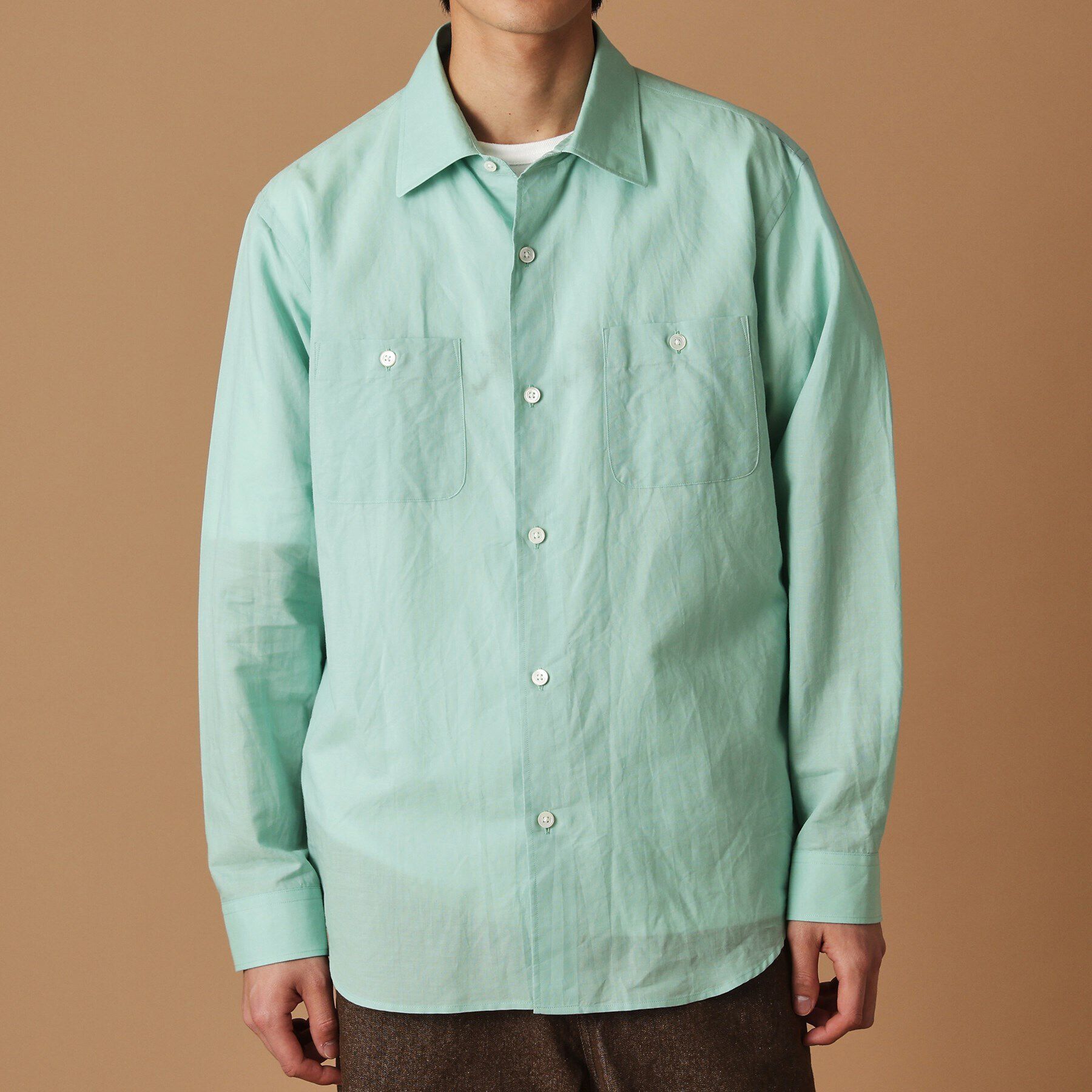 40CARATS&525「綿ラミー シアーシャツ」|シャツ・ブラウス|