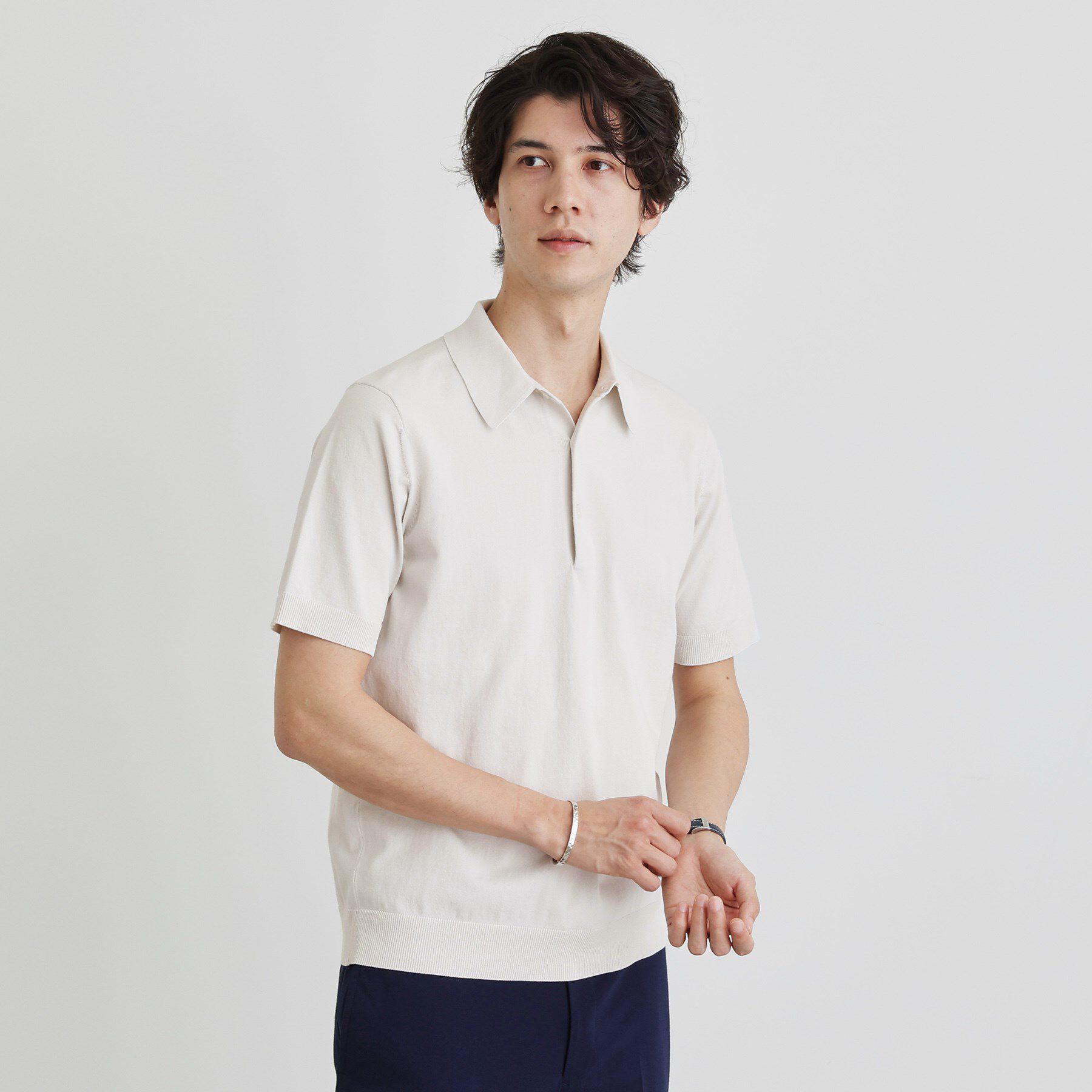 TAKEO KIKUCHI「テーラードニット ポロシャツ」|ポロシャツ|