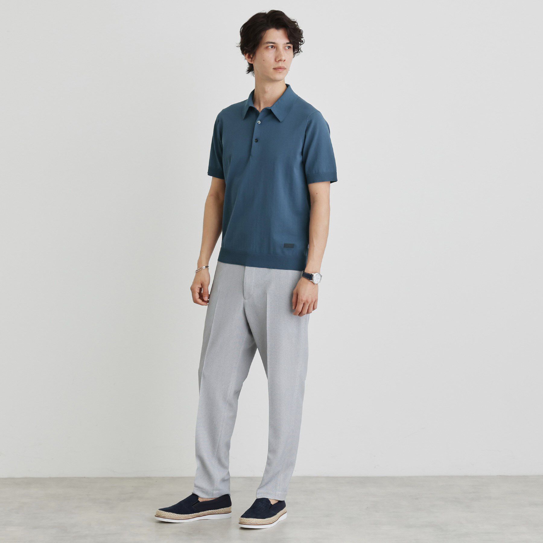 TAKEO KIKUCHI「テーラードニット ポロシャツ」|ポロシャツ|