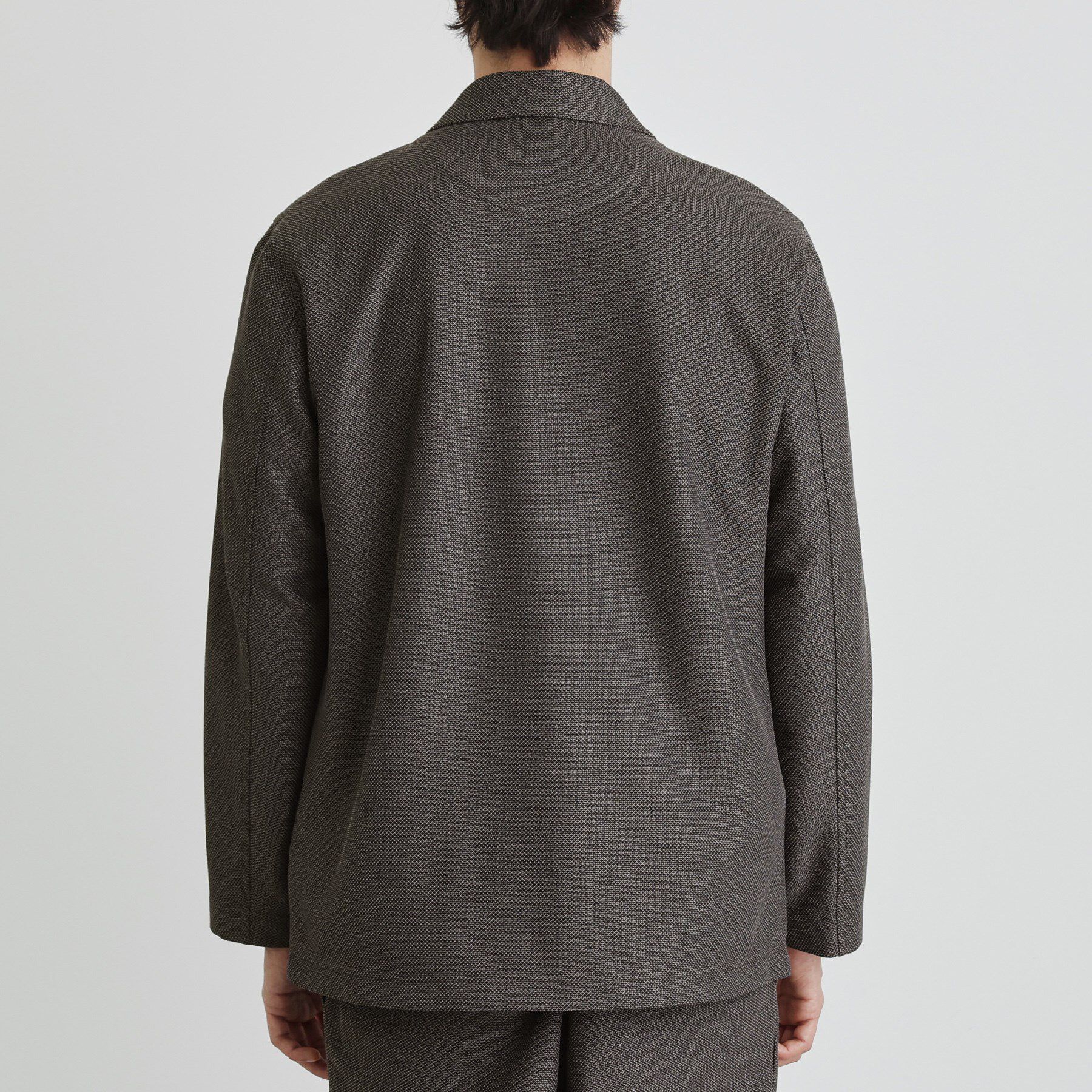 TAKEO KIKUCHI「【尾州織】後染め ドビーメッシュ ショール羽織り」|カーディガン|