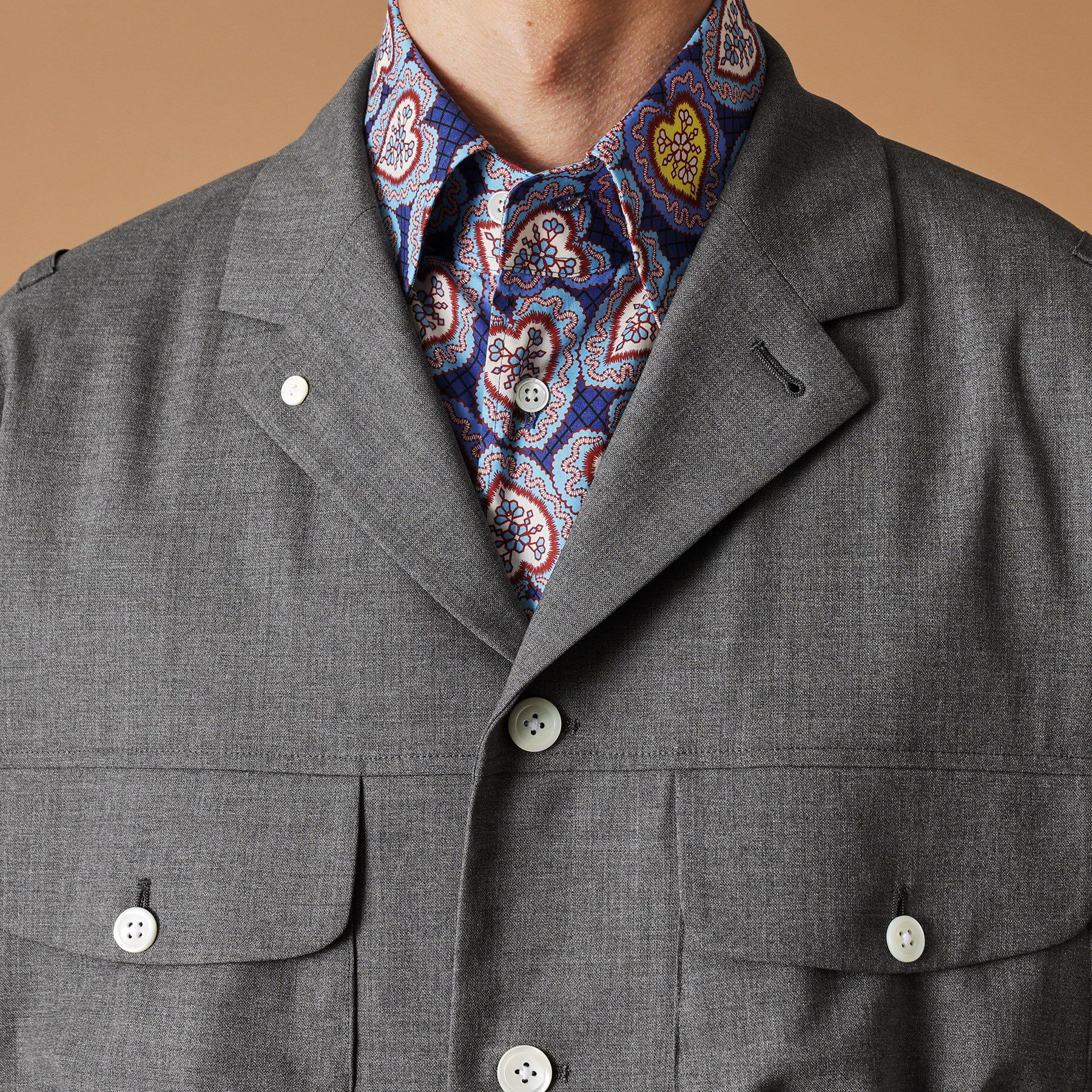 40CARATS&525「トニック グレーカバーオール」|ブルゾン・スタジャン|