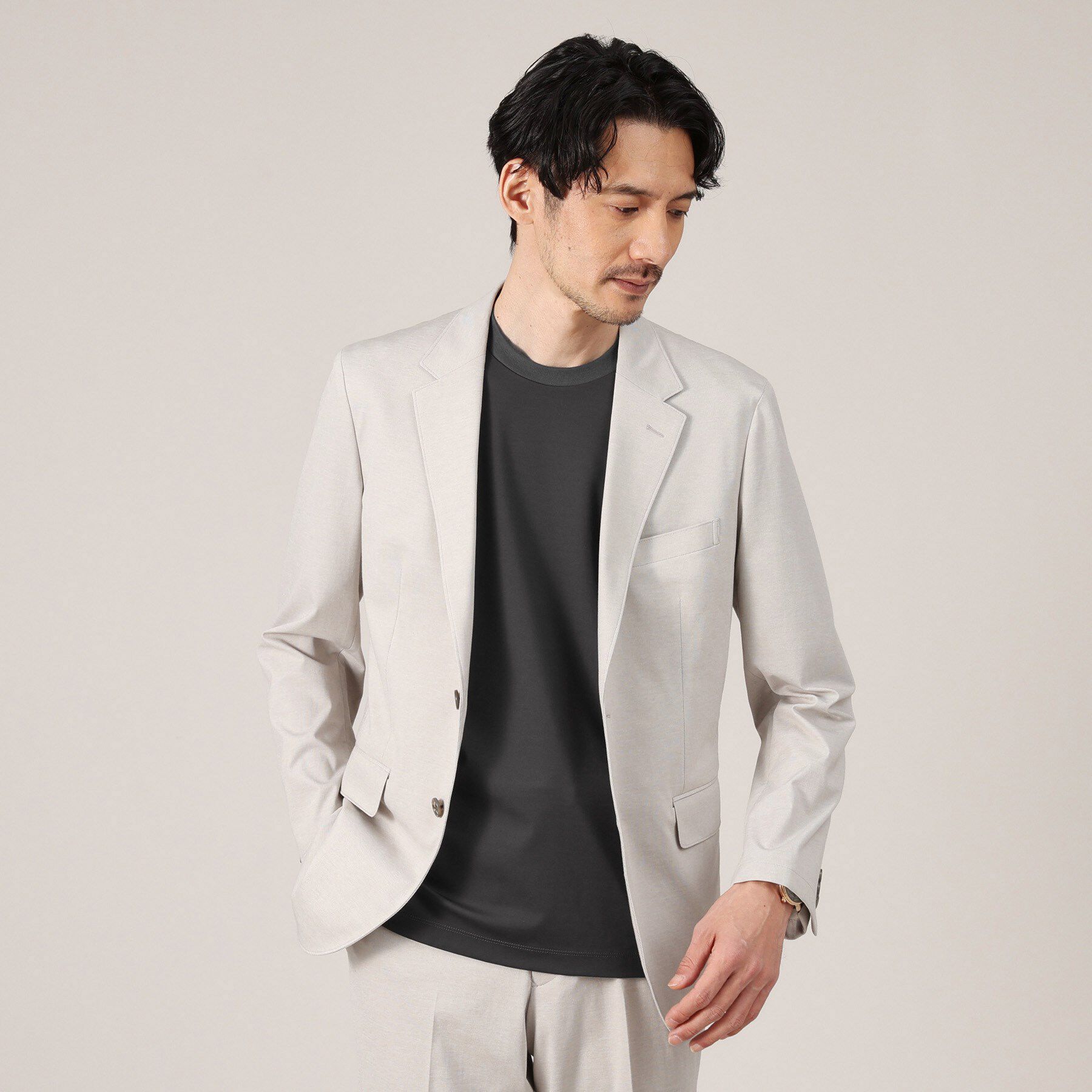 TAKEO KIKUCHI「【接触冷感】テーラード Tシャツ」|Tシャツ・カットソー|