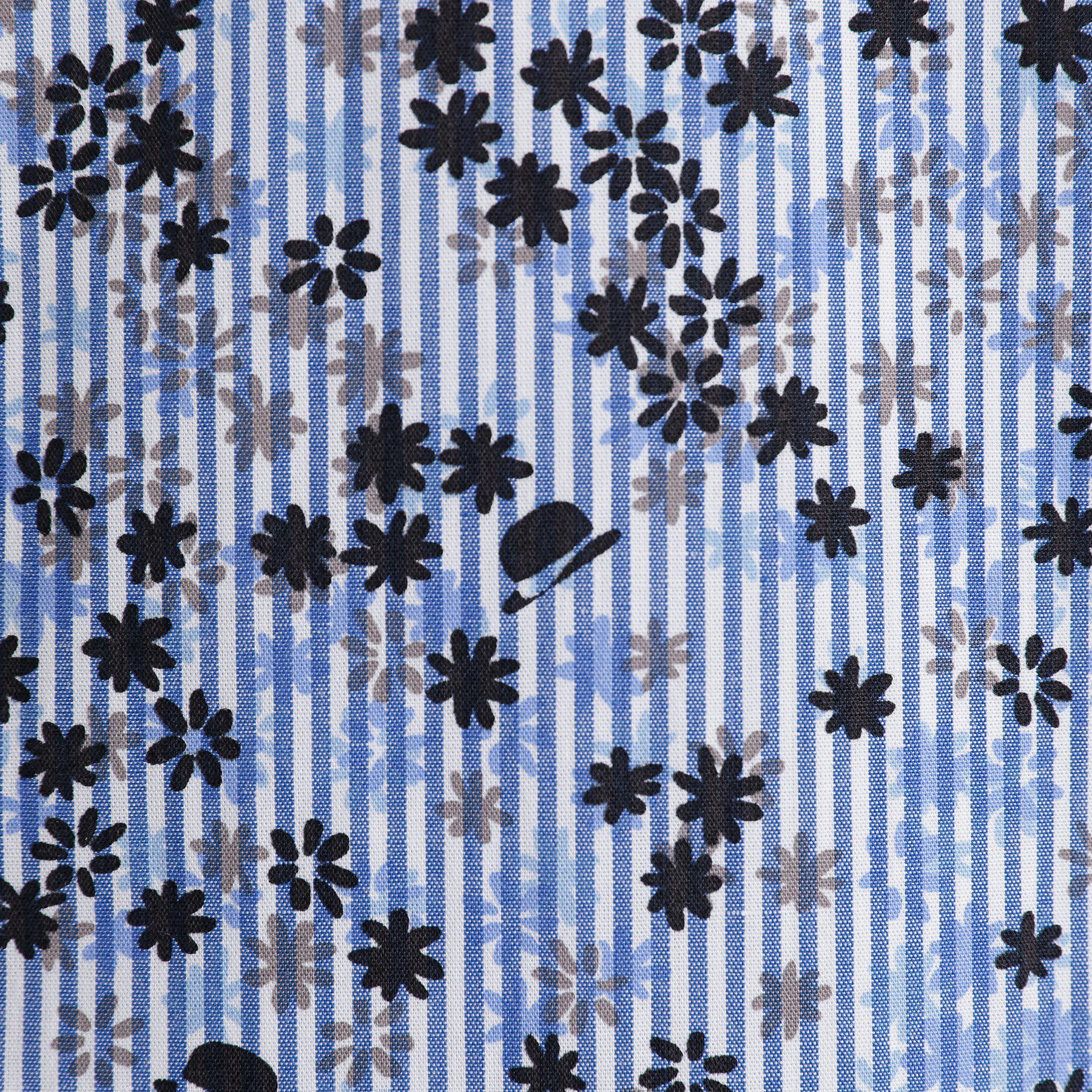 TAKEO KIKUCHI「ストライプ小花プリント 半袖シャツ」|シャツ・ブラウス|